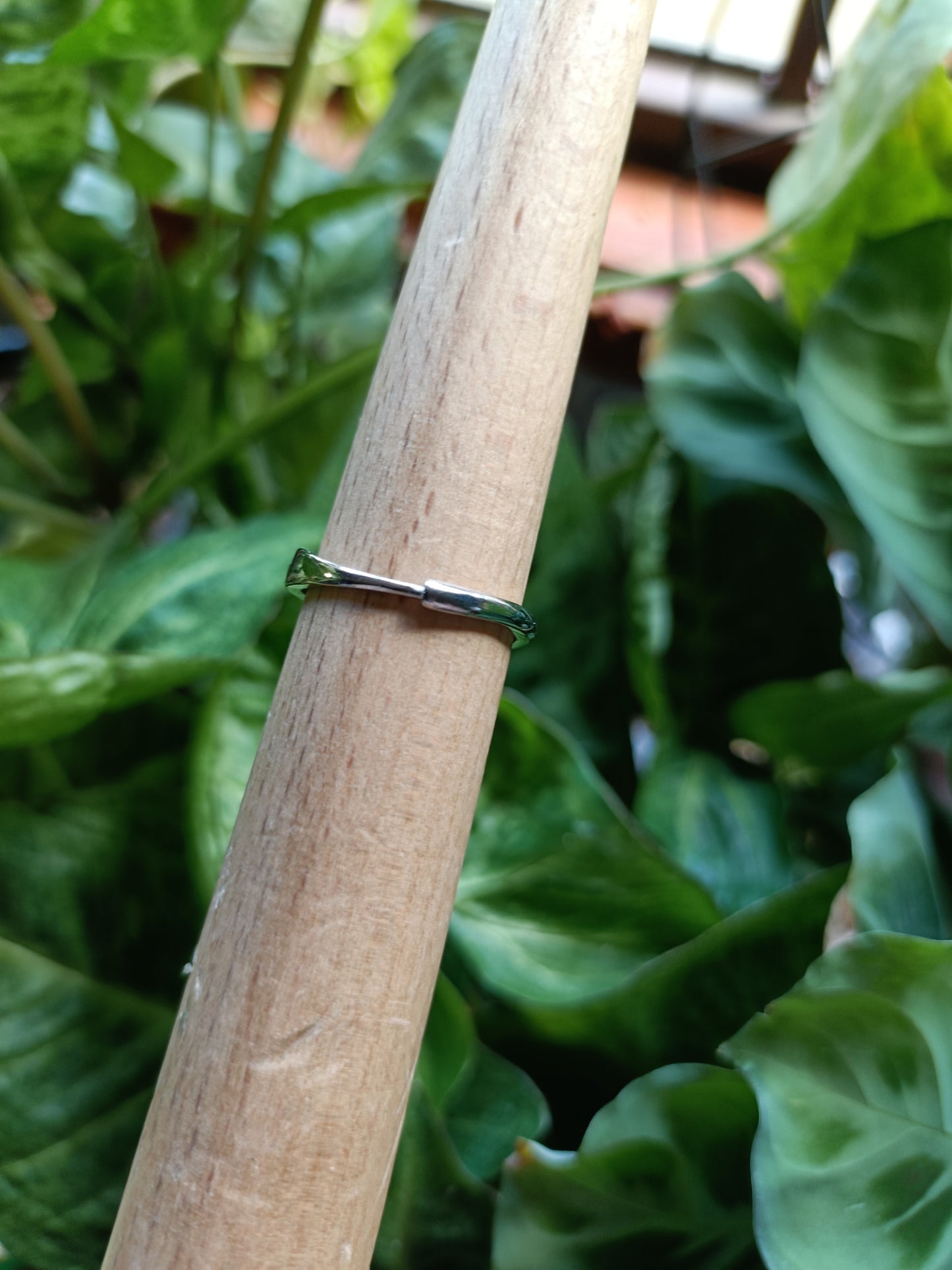 Black Spinel Ring - Silver-Plated Copper