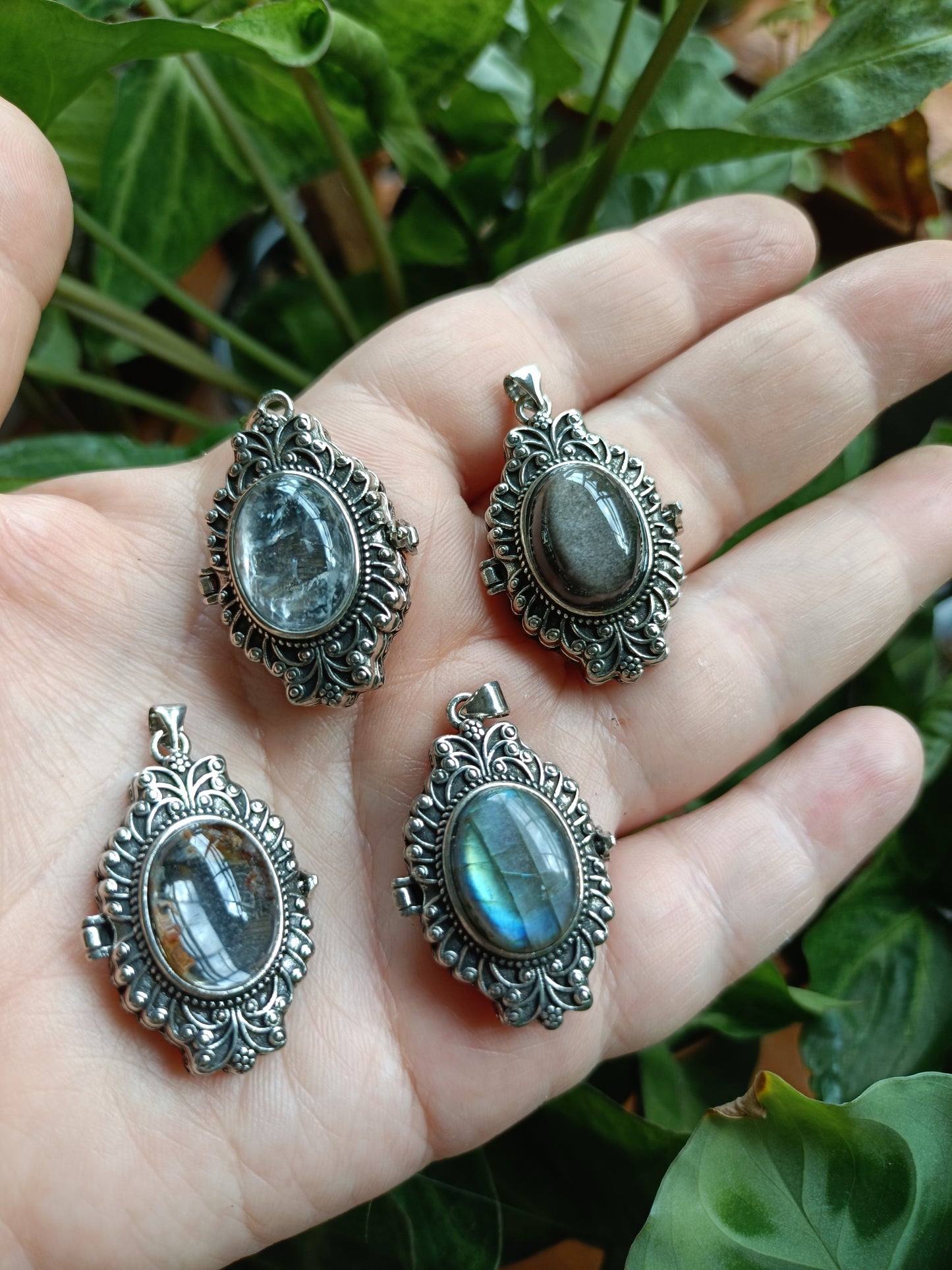 Mixed Gothic Poison Pendant - Silver-Plated Copper