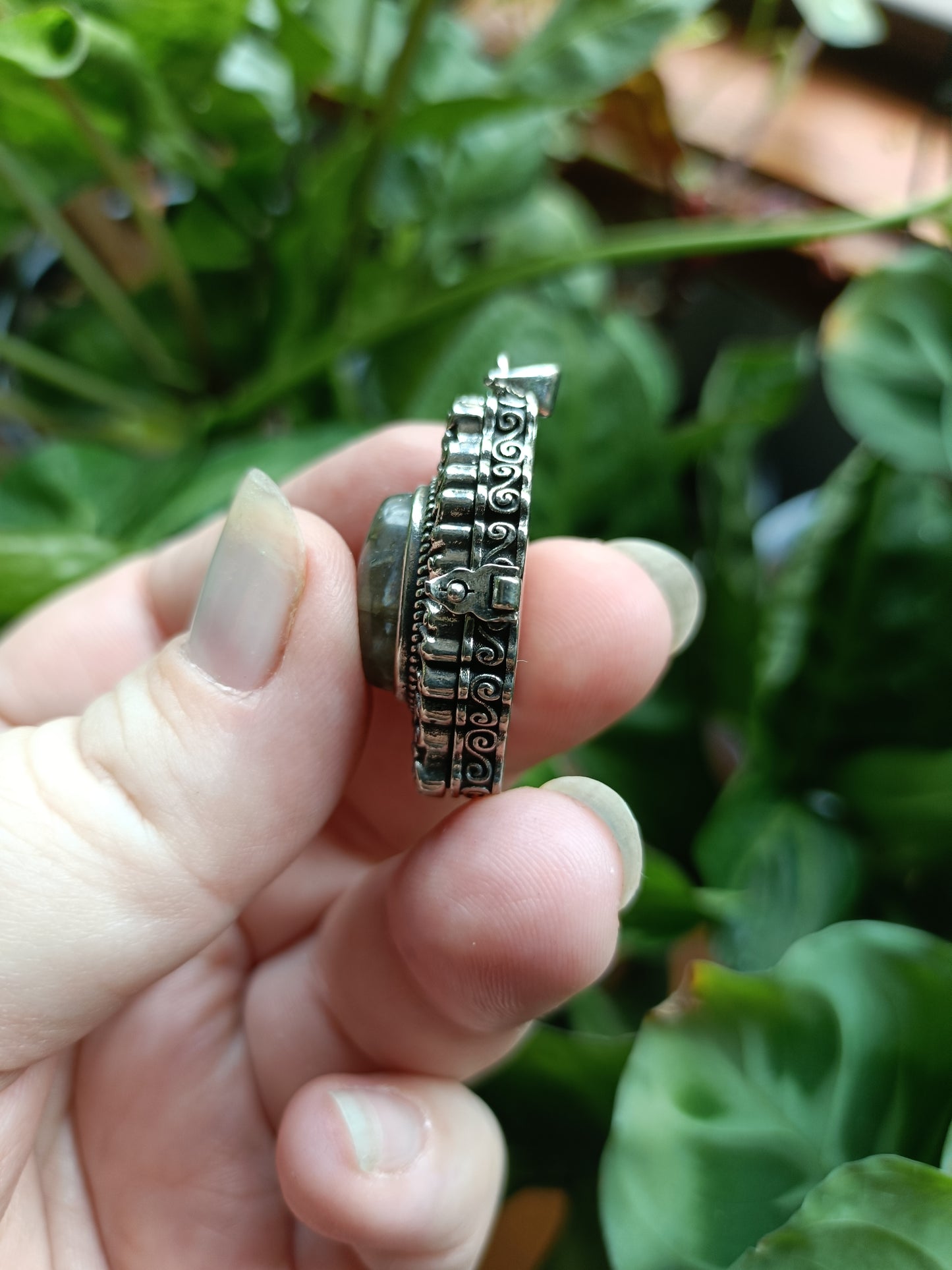 Mixed Gothic Poison Pendant - Silver-Plated Copper