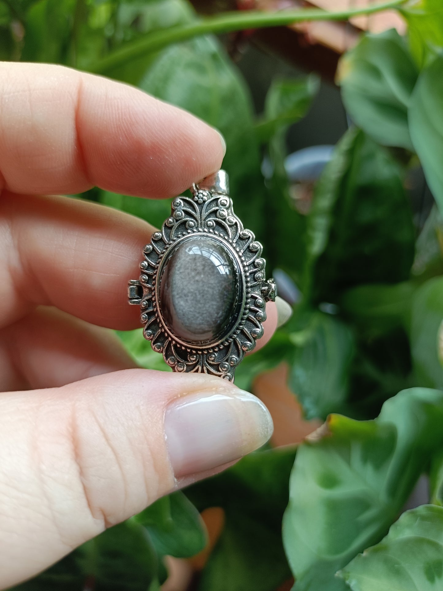 Mixed Gothic Poison Pendant - Silver-Plated Copper