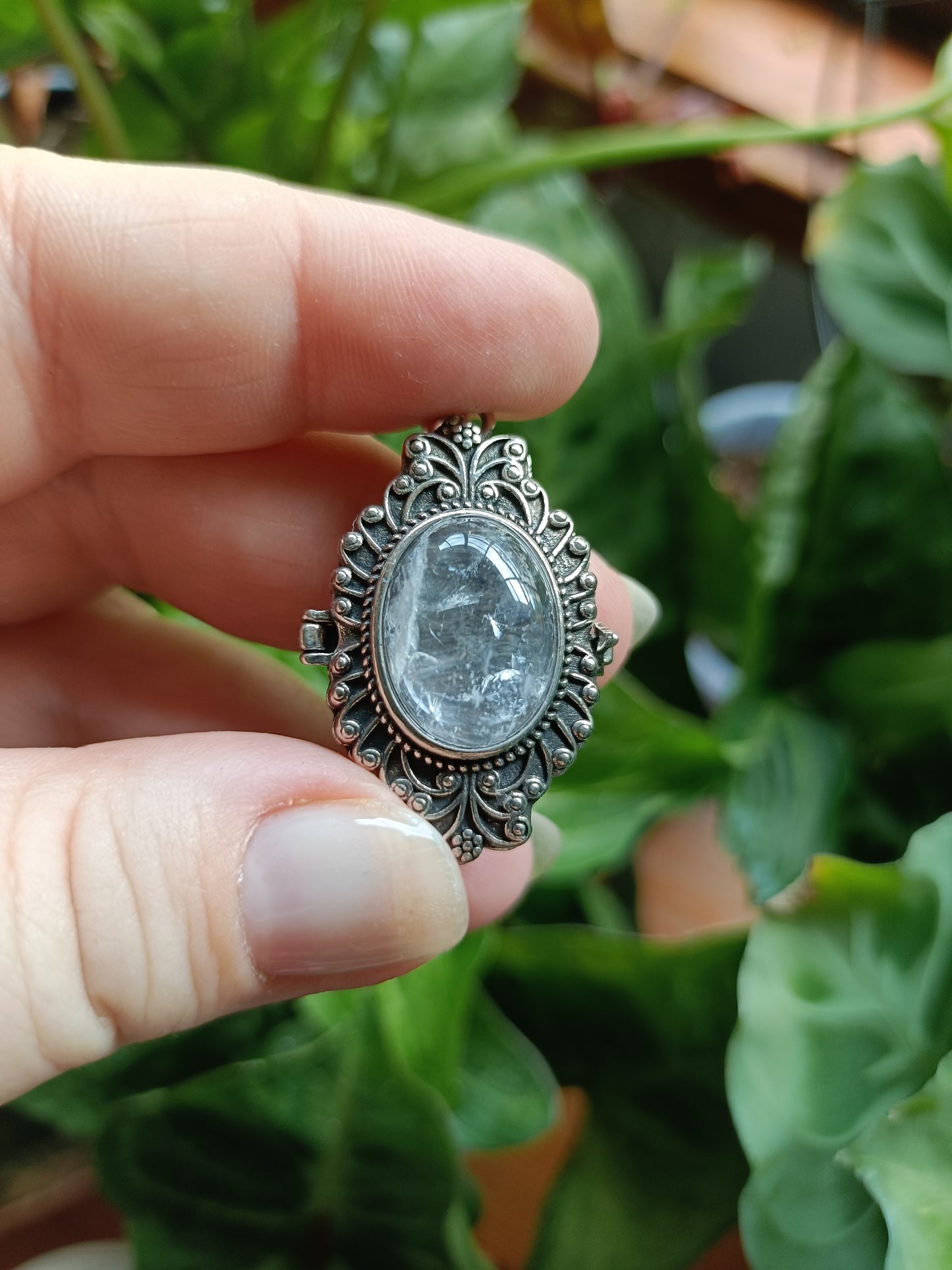 Mixed Gothic Poison Pendant - Silver-Plated Copper