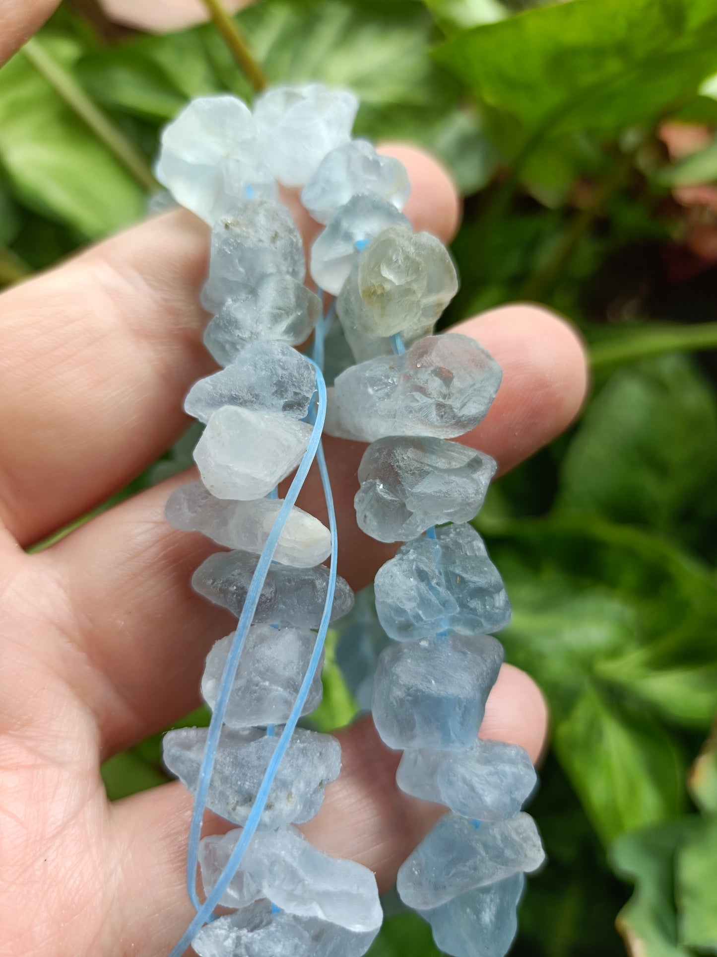 Rough Celestite Beaded Stretch Bracelet