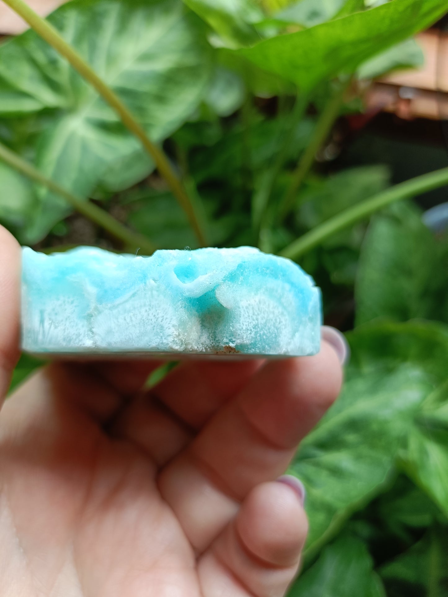 Blue Aragonite Freeform Teardrop Carving - 145g