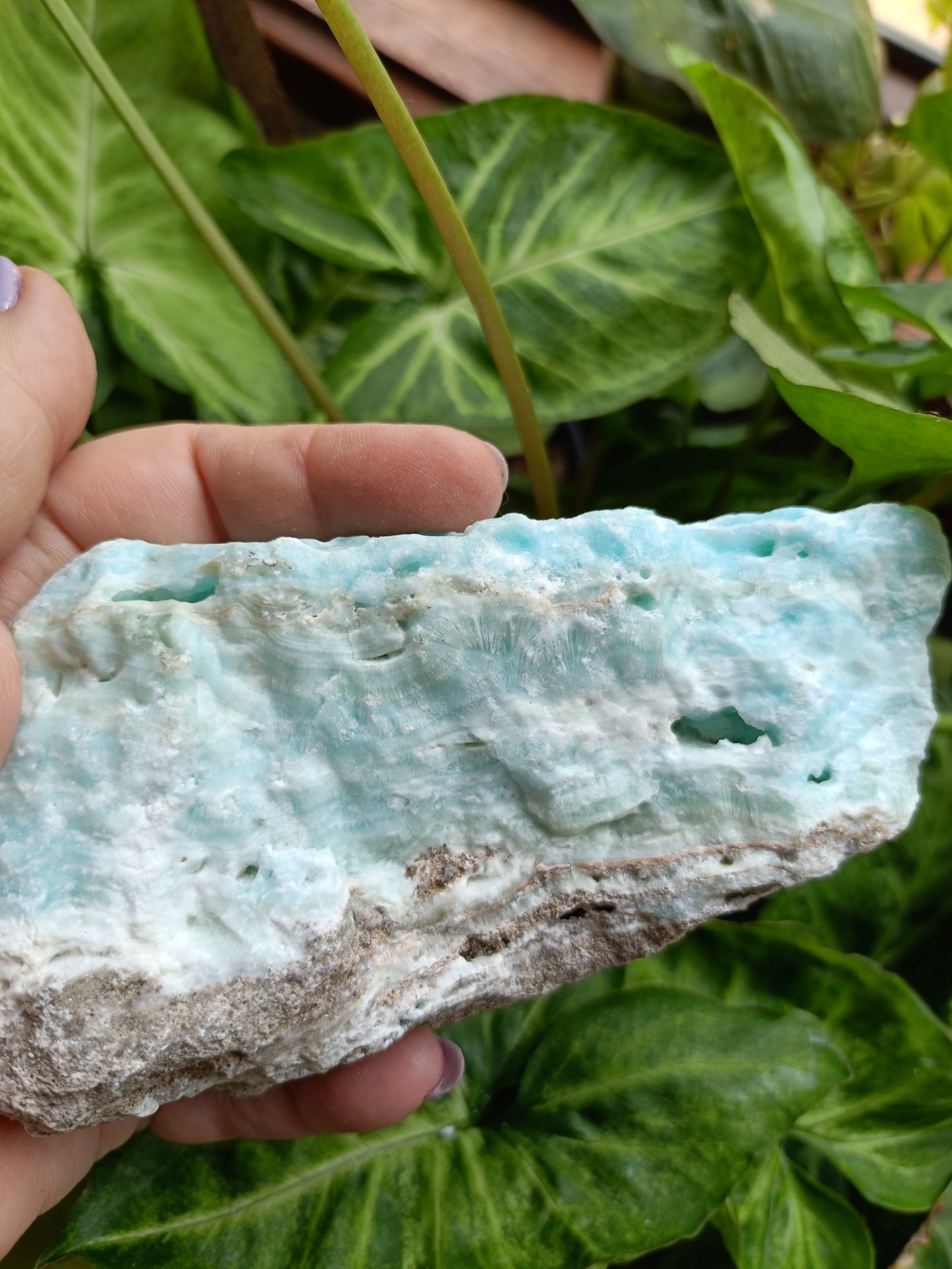 Blue Aragonite Rough Specimen - 600g