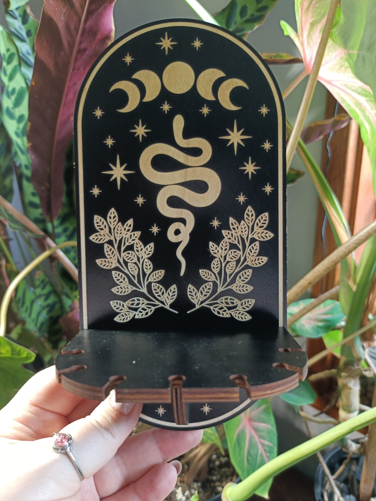 Moon & Snake Trinket Shelf Wall Hanging