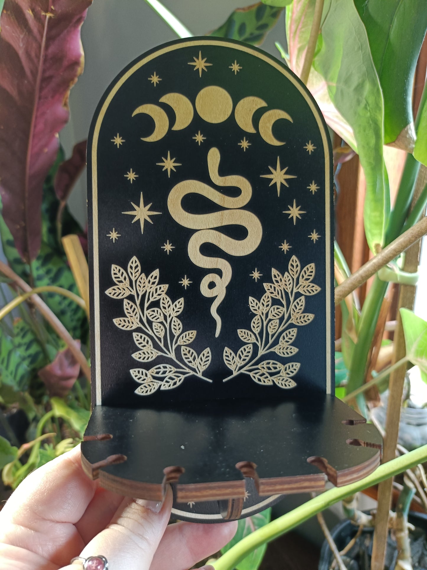 Moon & Snake Trinket Shelf Wall Hanging