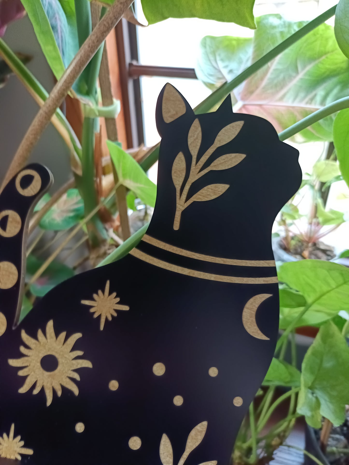 Moon & Sitting Cat Trinket Shelf Wall Hanging