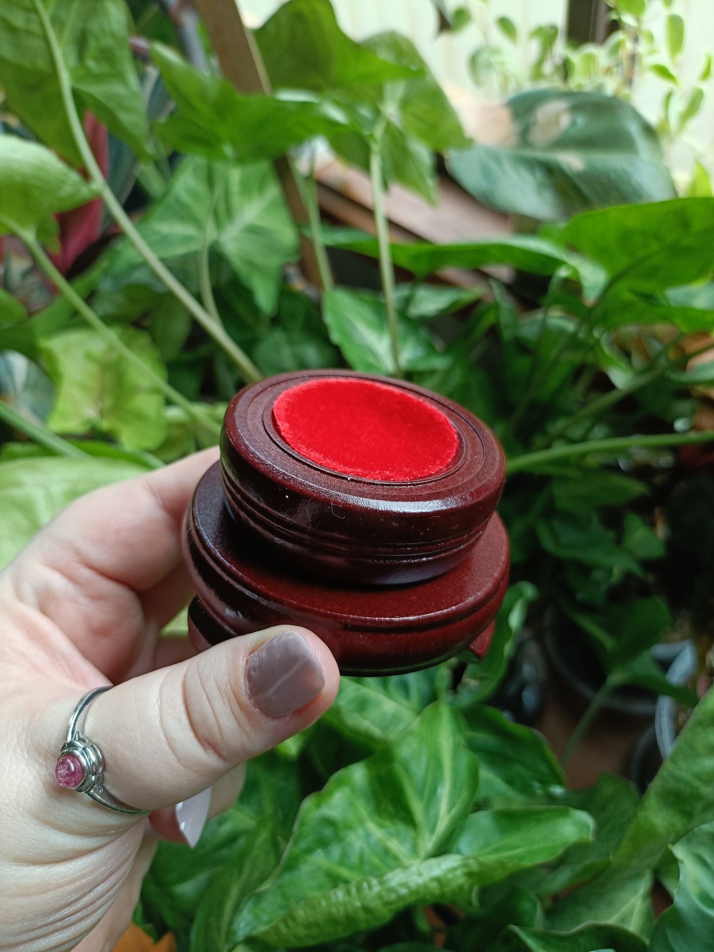Medium Size Wooden Sphere Holder - Rotation Stand