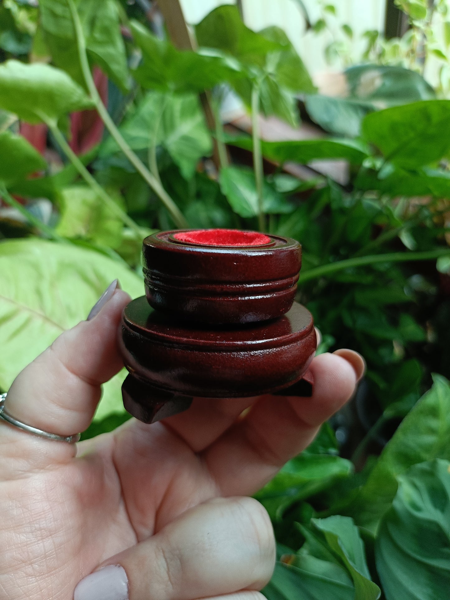 Small Size Wooden Sphere Holder - Rotation Stand