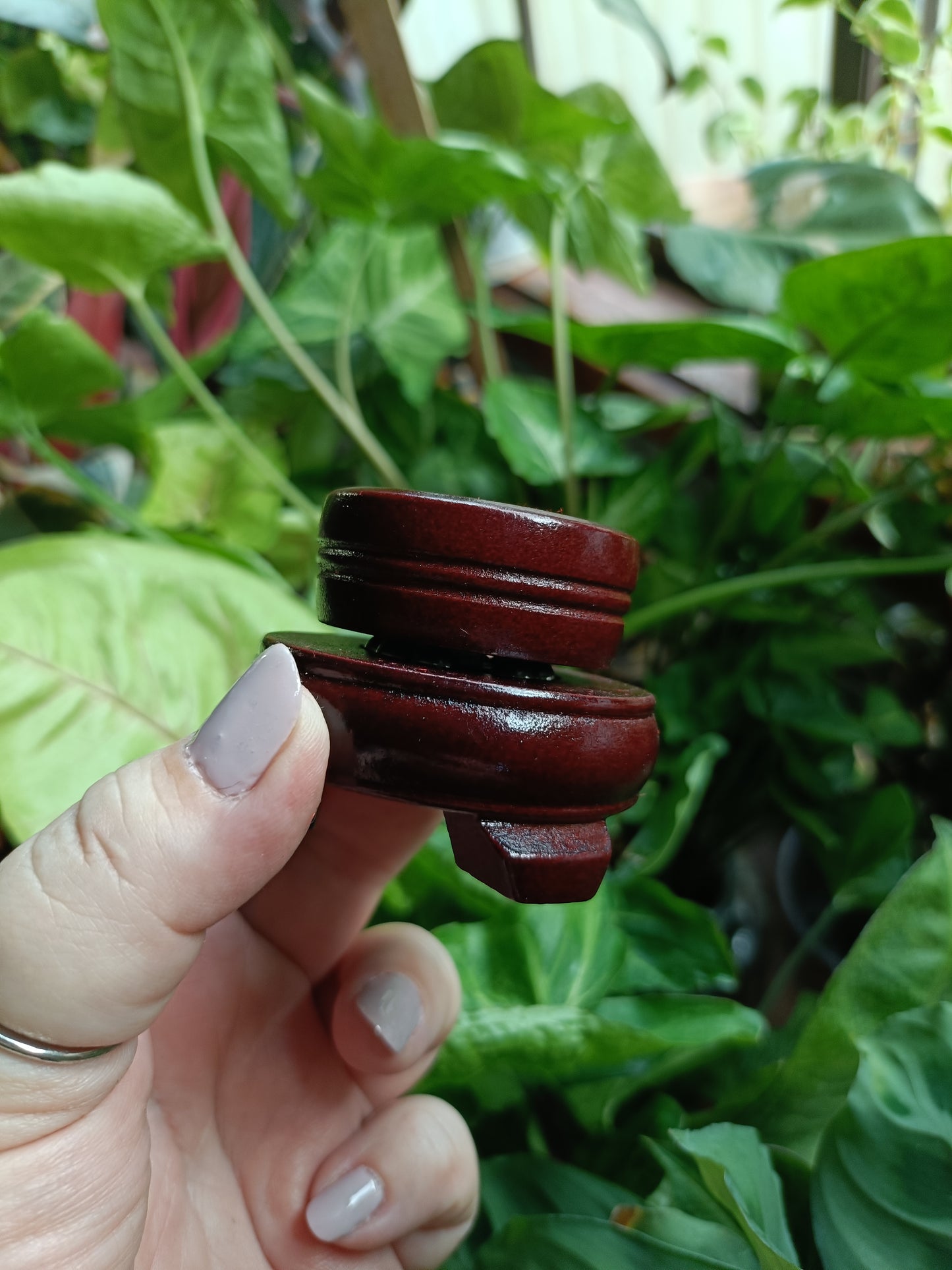 Small Size Wooden Sphere Holder - Rotation Stand