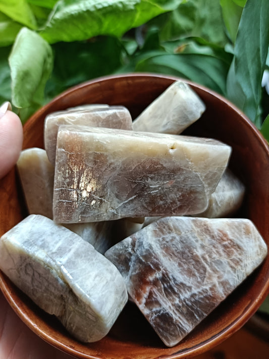 Peach Moonstone Freeform Carvings - 50g
