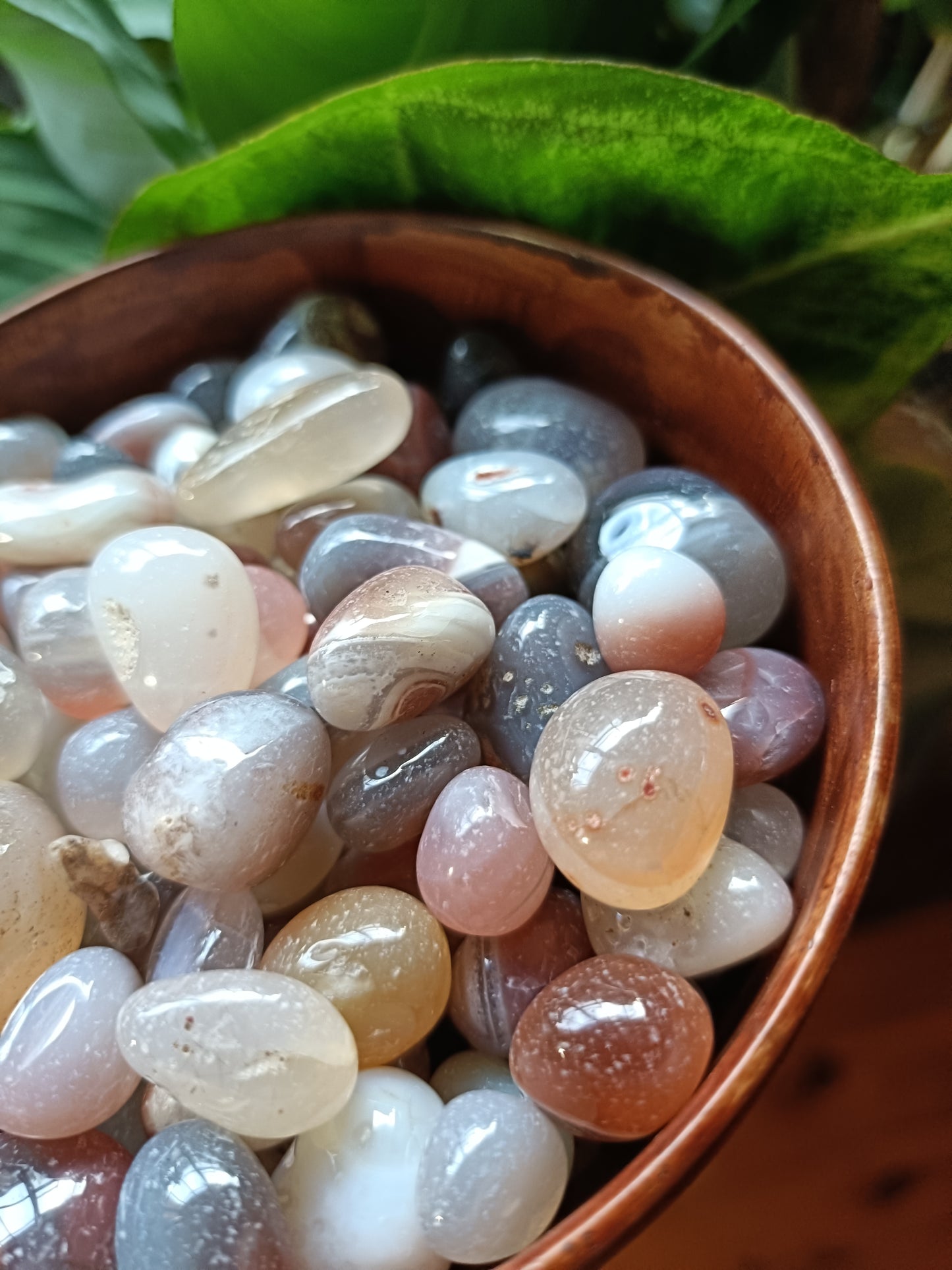 Pink Botswana Agate SMALL Tumbles - 50g
