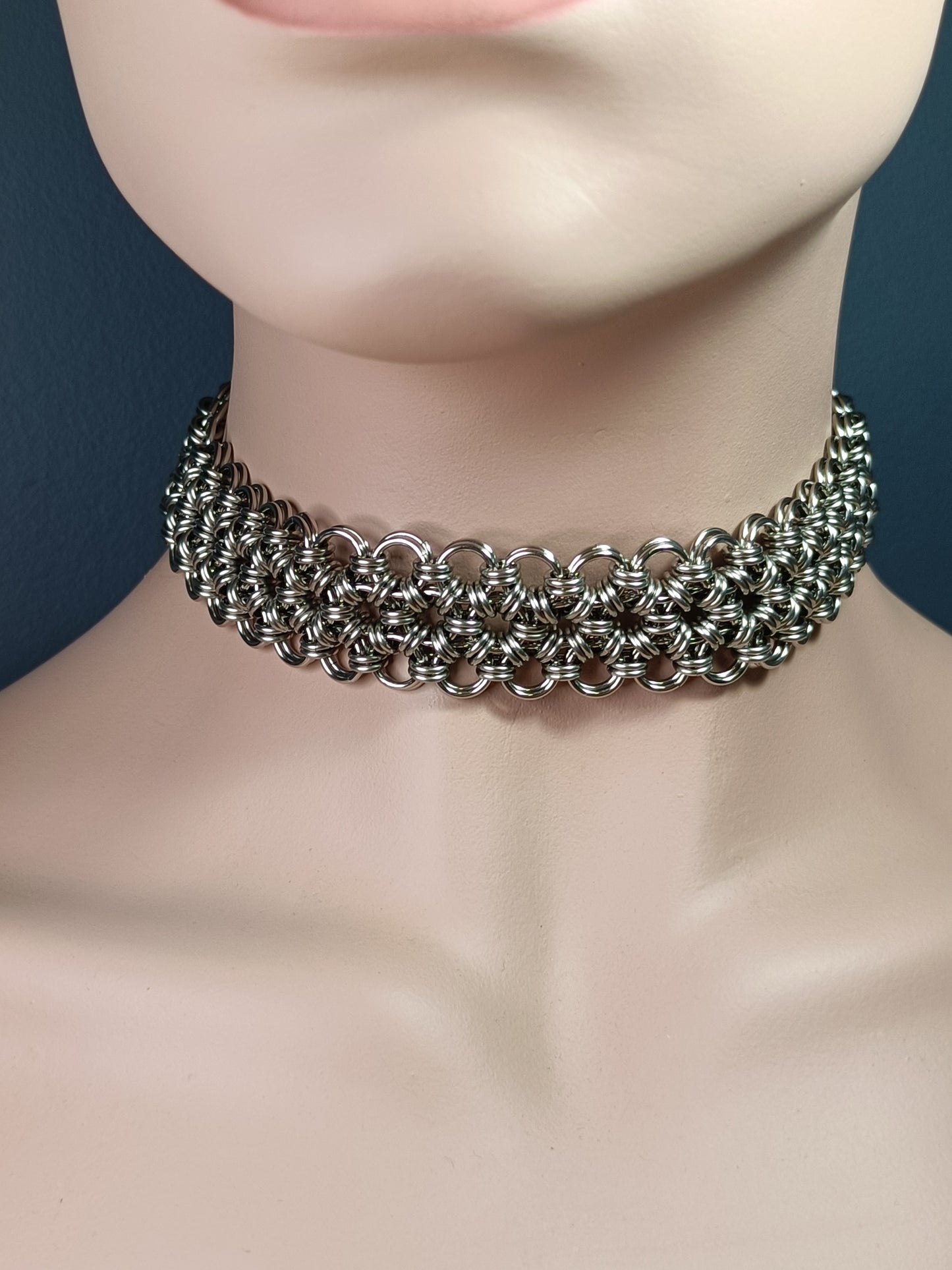 Japanese 12-2 Weave Collar Necklace - Stainless Steel