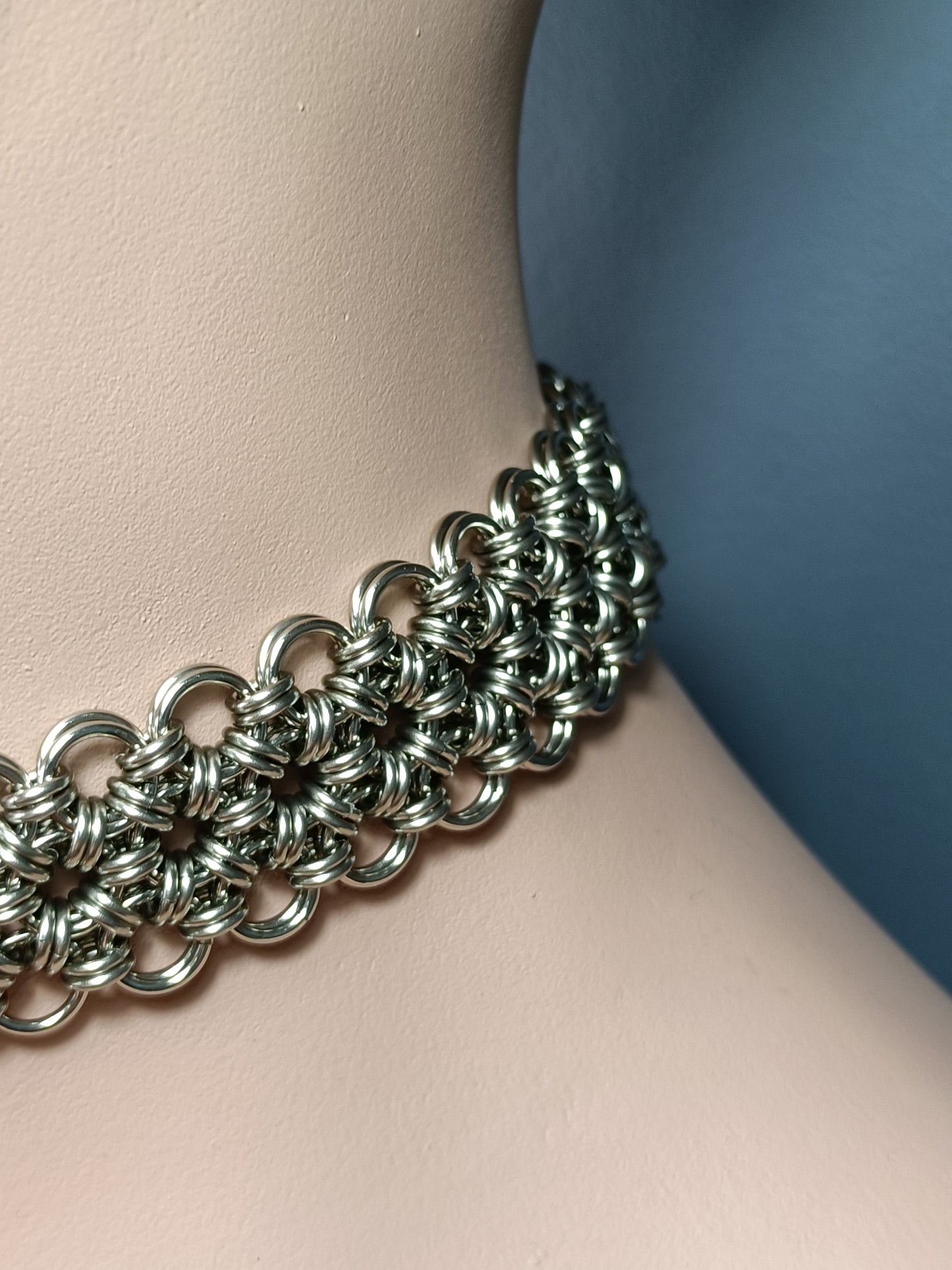 Japanese 12-2 Weave Collar Necklace - Stainless Steel