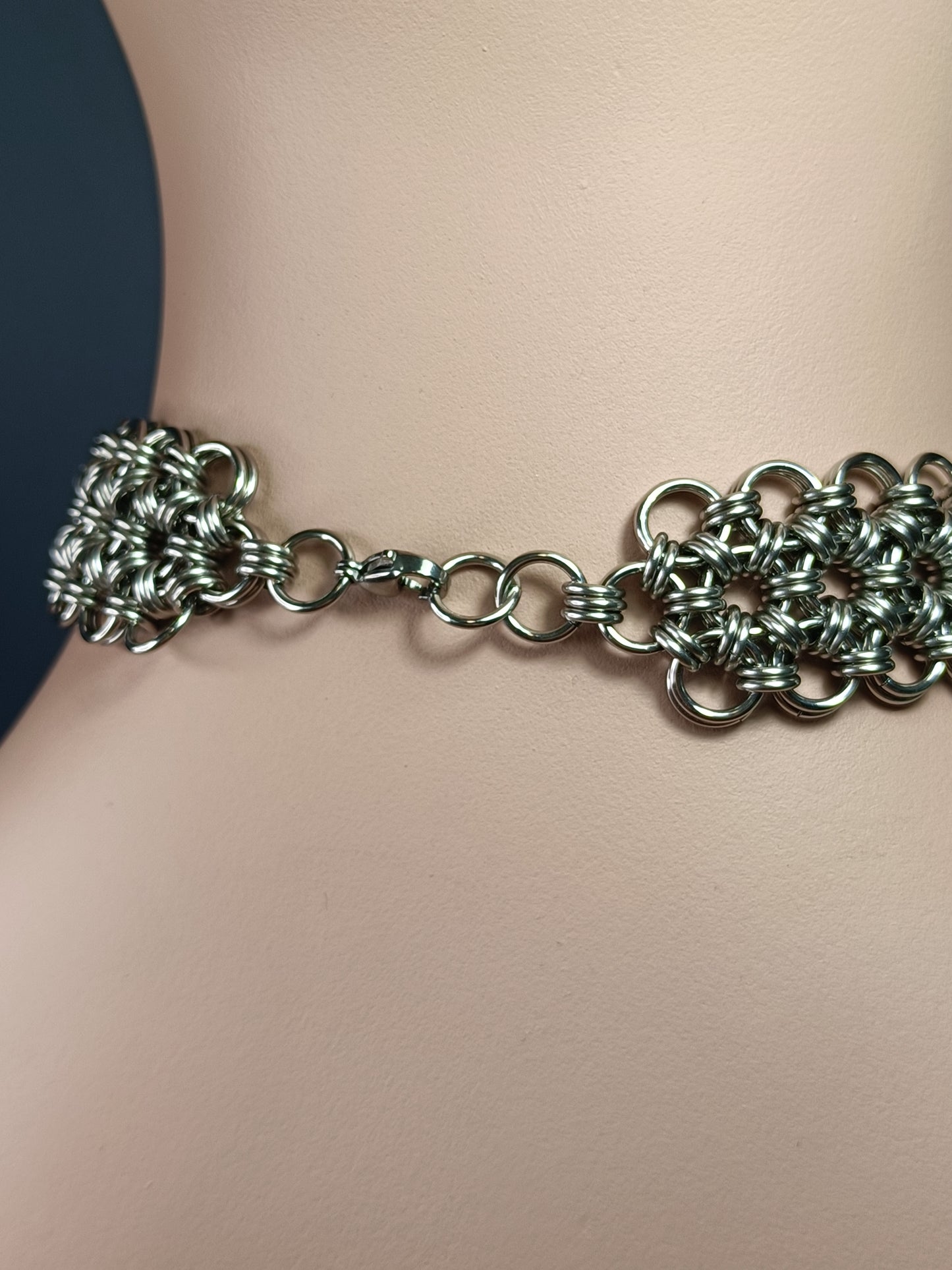Japanese 12-2 Weave Collar Necklace - Stainless Steel