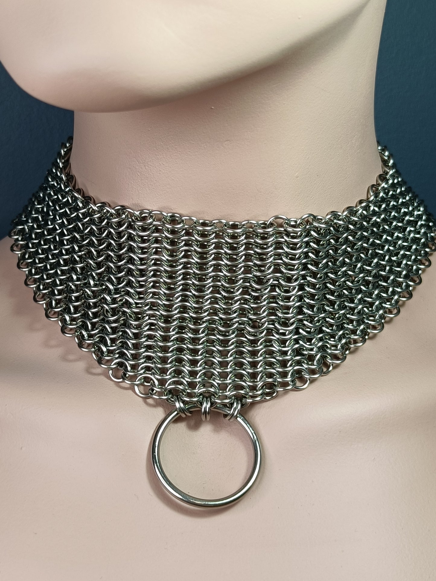 Heavy Stainless Steel BDSM Play Collar - Stainless Steel