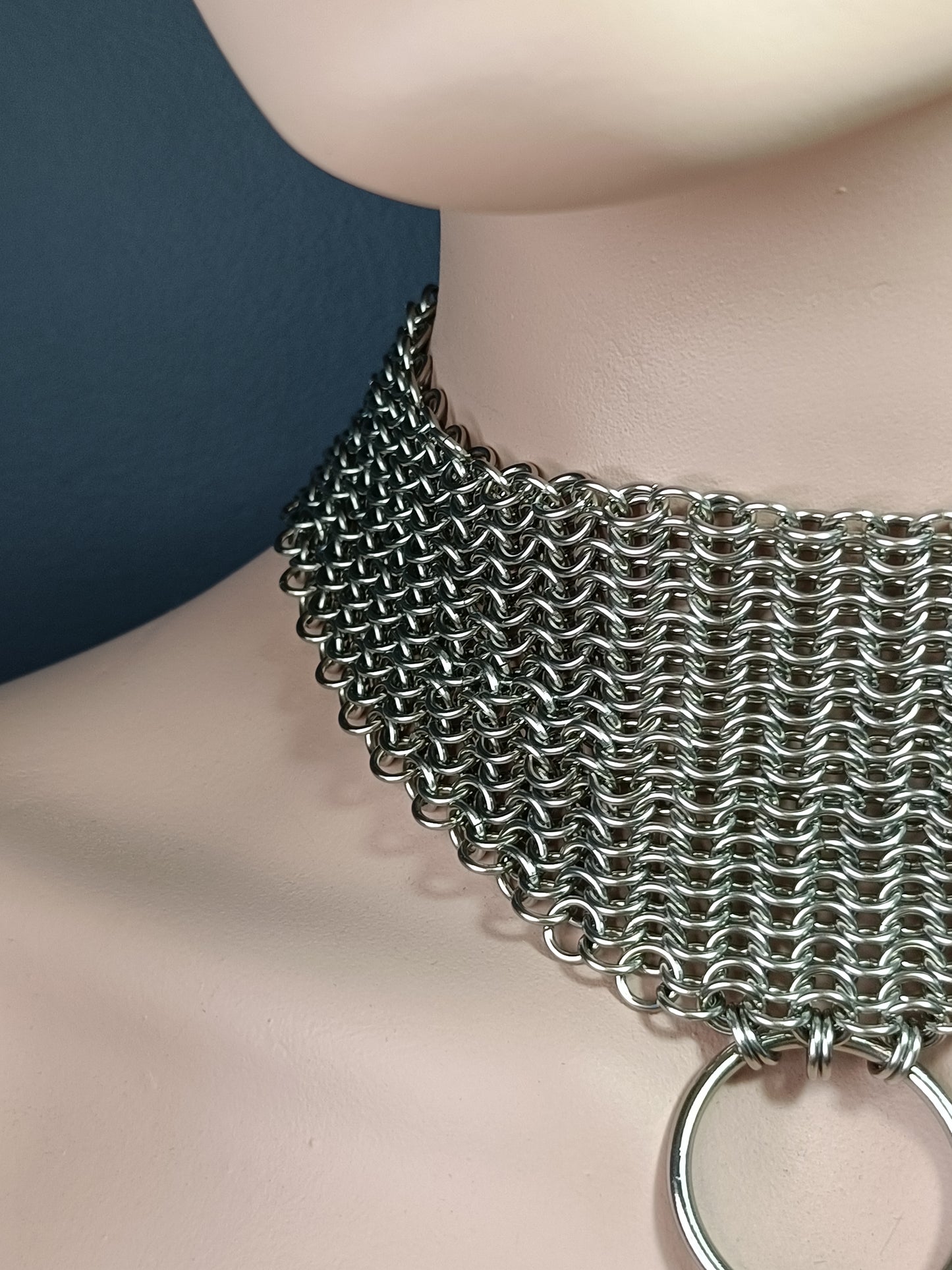 Heavy Stainless Steel BDSM Play Collar - Stainless Steel