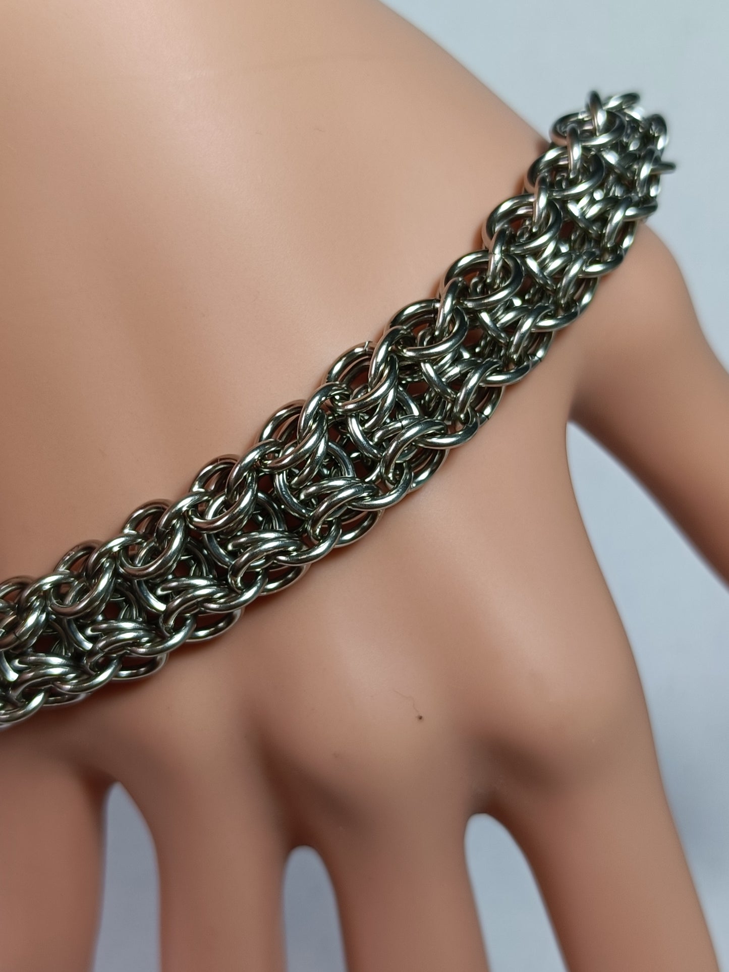 18ga Stabilised Elfweave  Chainmail Bracelet - Stainless Steel
