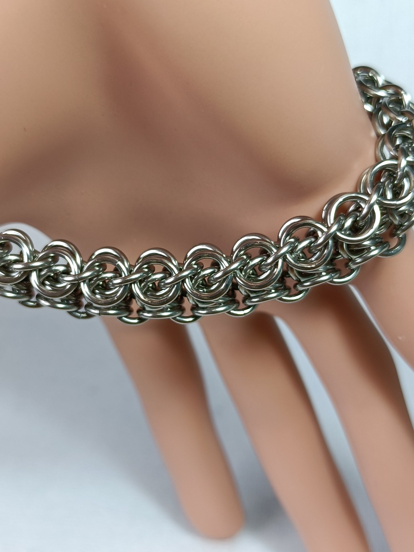 18ga Stabilised Elfweave  Chainmail Bracelet - Stainless Steel