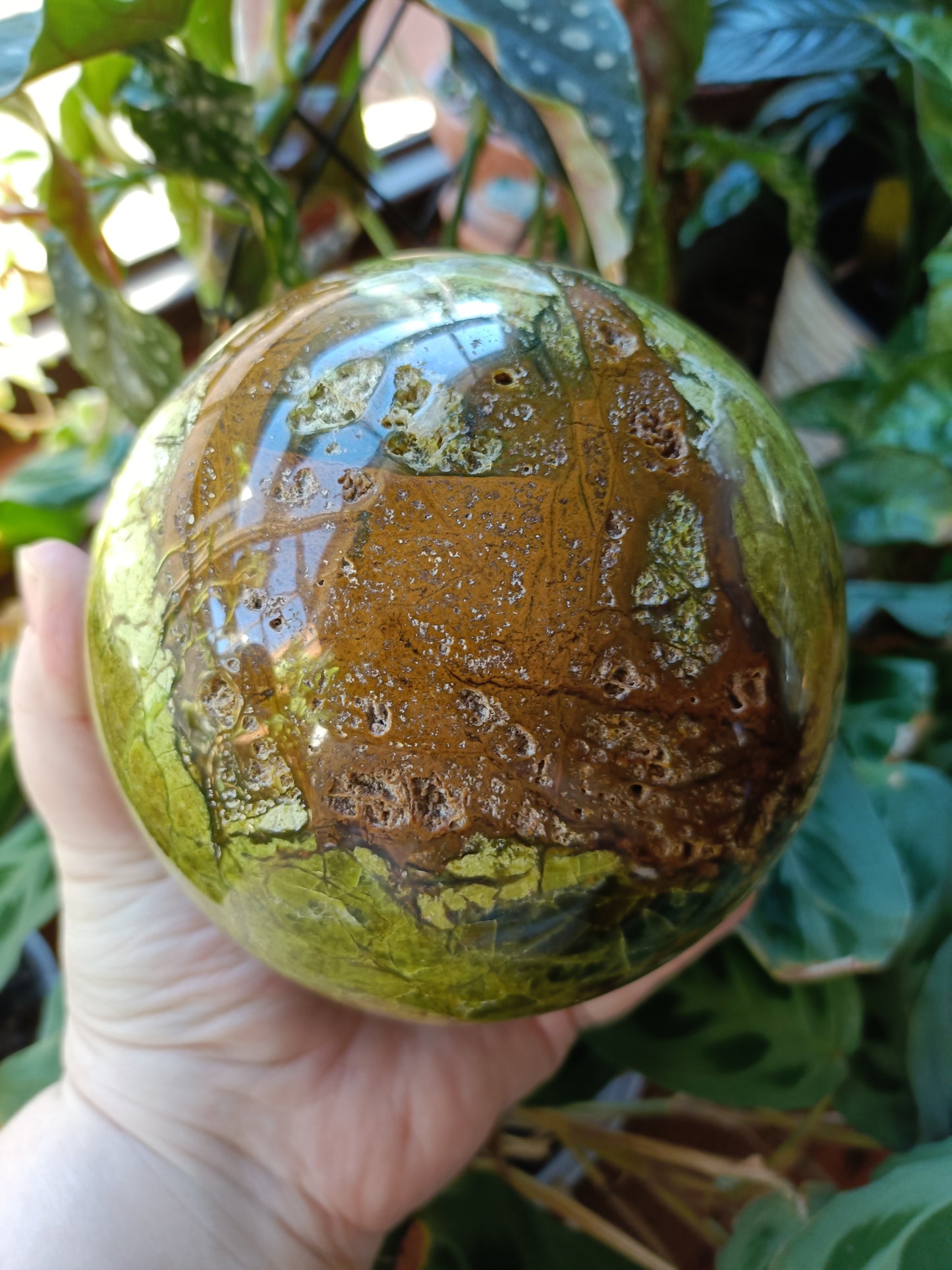 LARGE Green Opal Sphere - 2296g