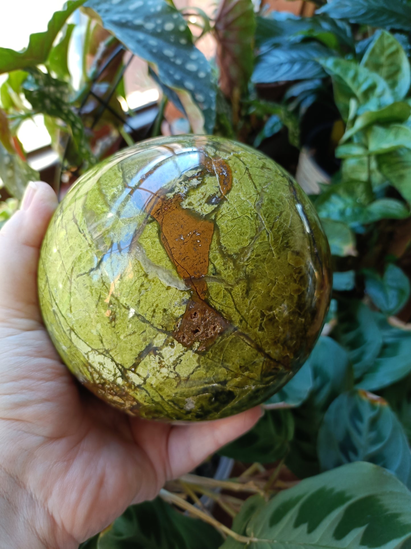 LARGE Green Opal Sphere - 2296g