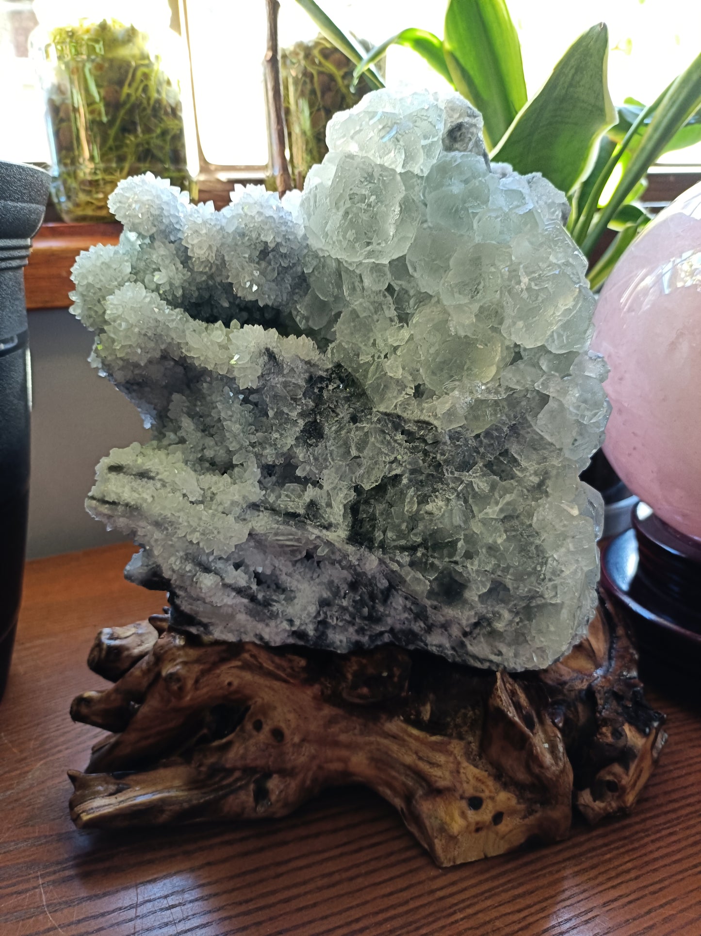 Xiang Hualing Fluorite Specimen + Stand - 3991g (4.35kg including stand)