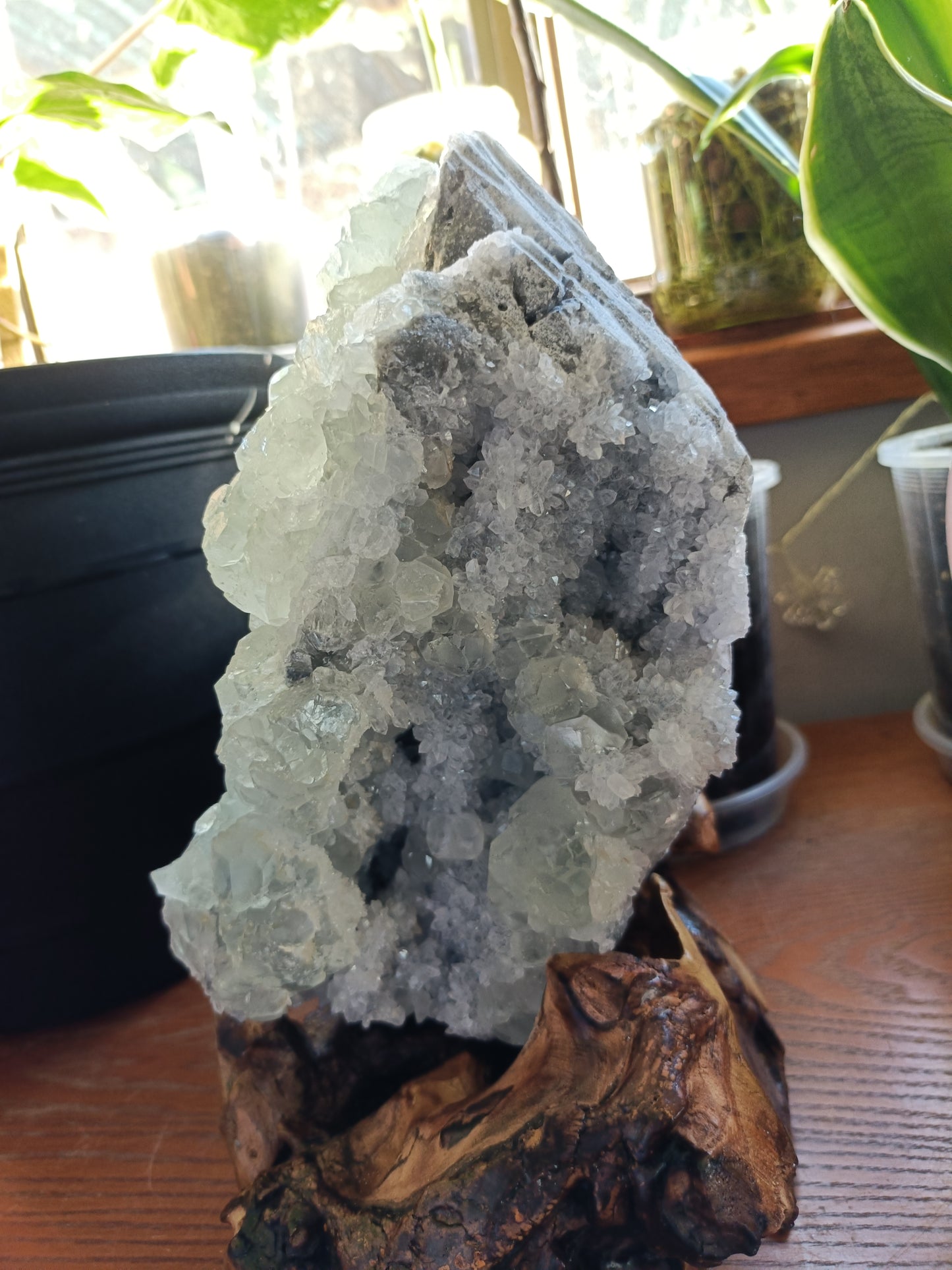 Xiang Hualing Fluorite Specimen + Stand - 3991g (4.35kg including stand)