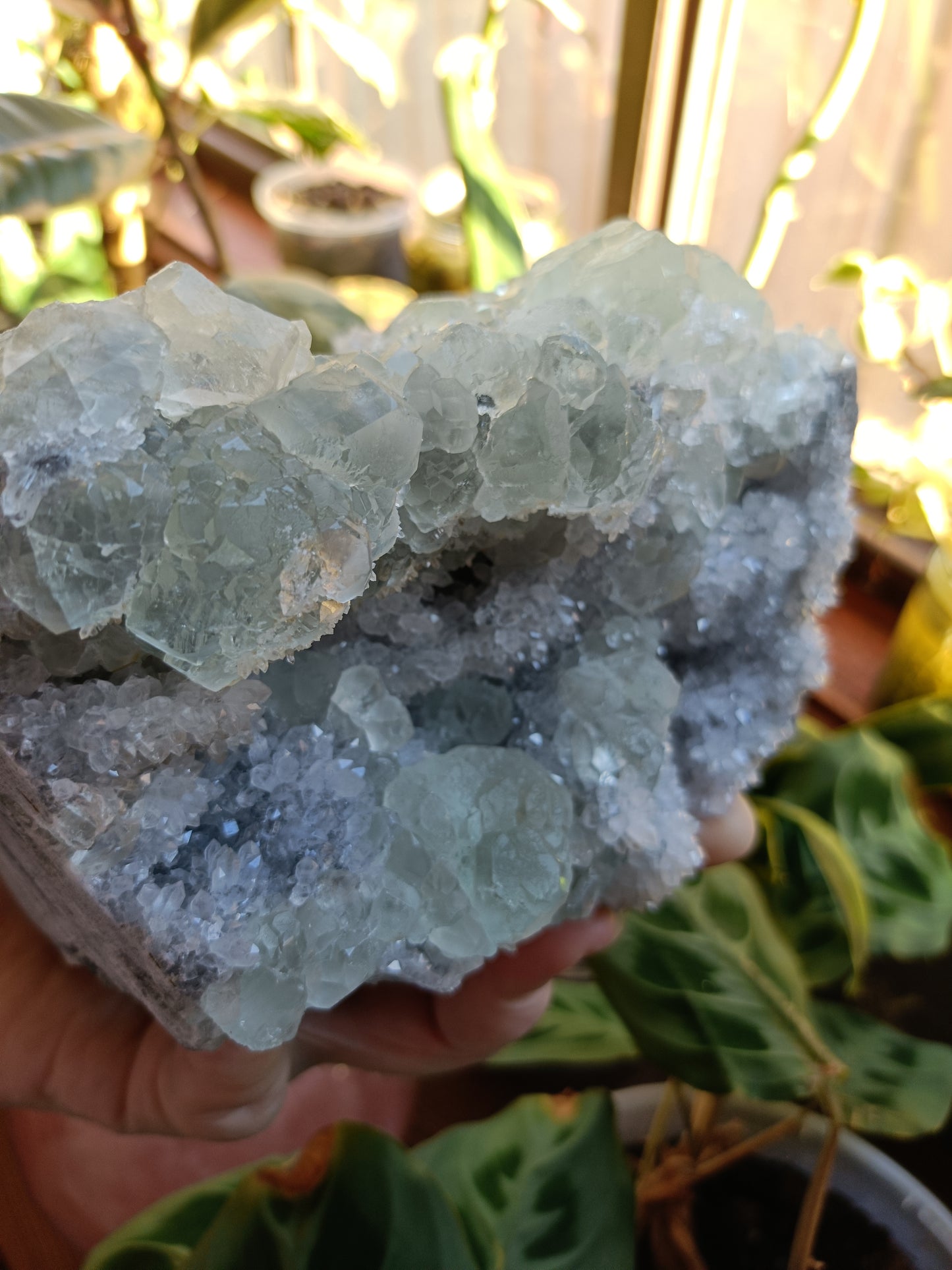 Xiang Hualing Fluorite Specimen + Stand - 3991g (4.35kg including stand)