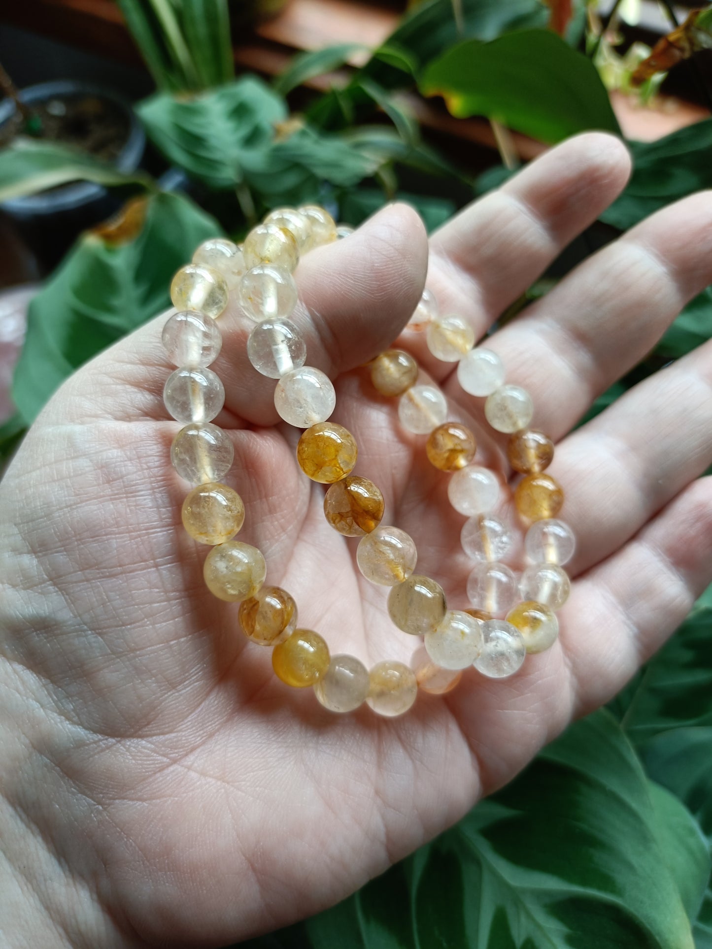 Golden Healer Quartz Beaded Stretch Bracelet - 8.5mm