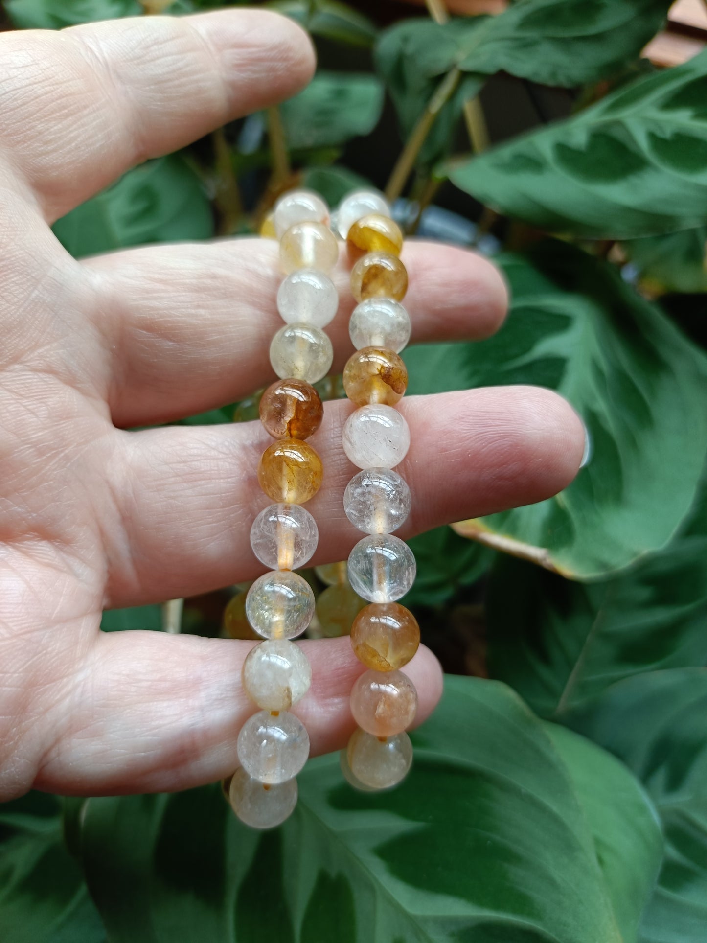 Golden Healer Quartz Beaded Stretch Bracelet - 8.5mm