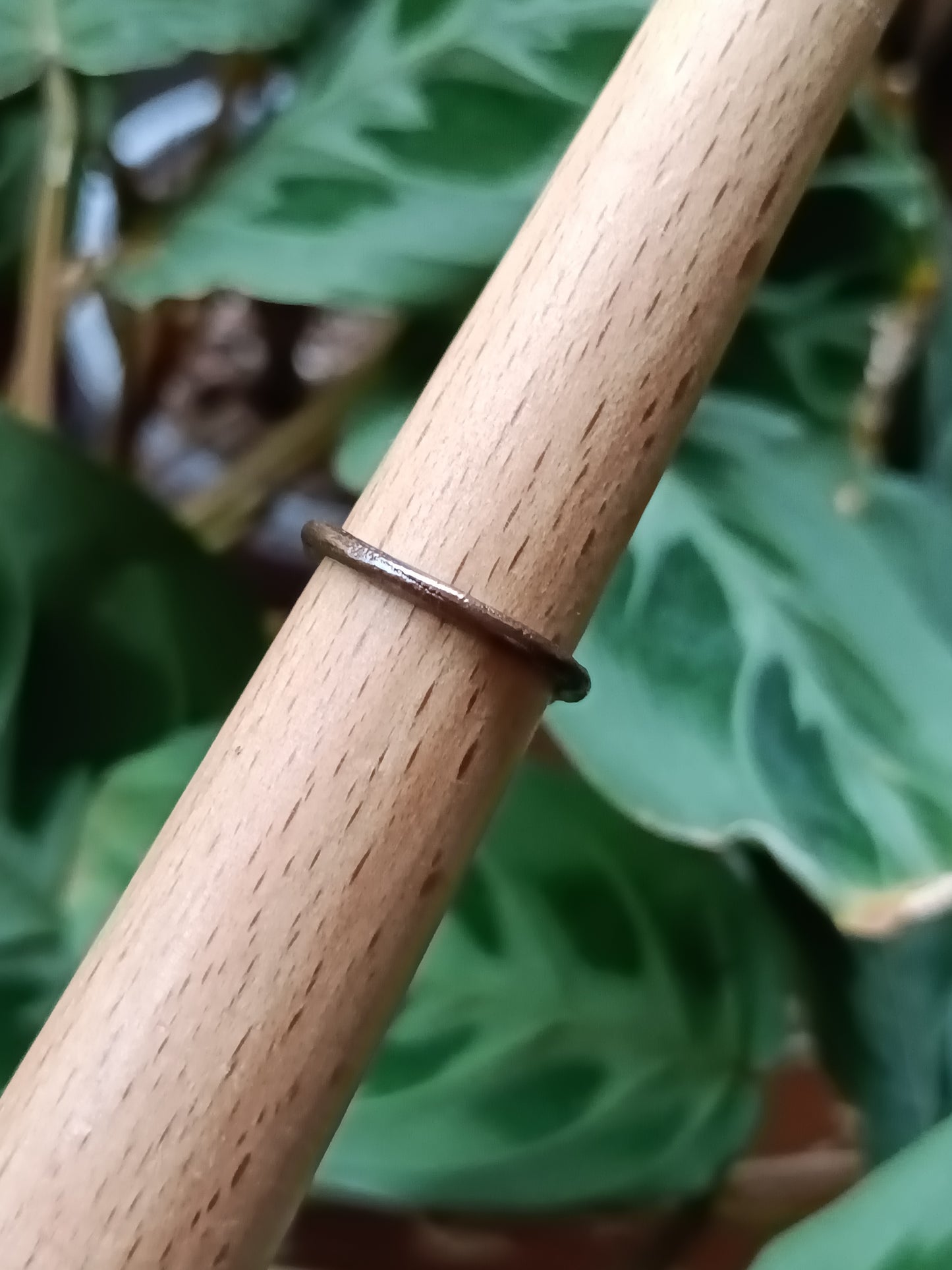 Garnet Copper Electroformed Ring - Size US 5 - UK J 1/2 - D 15.7mm