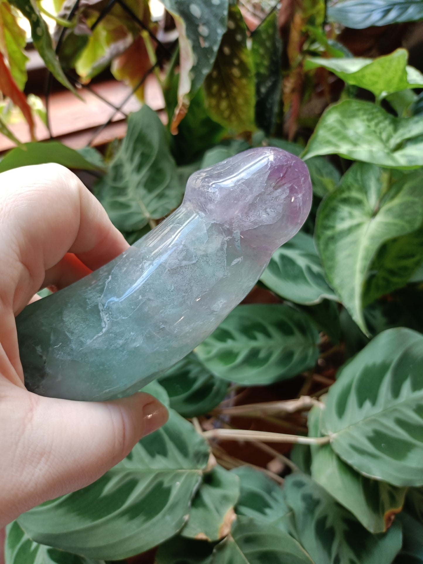 Rainbow Fluorite Ding Ding - 809g