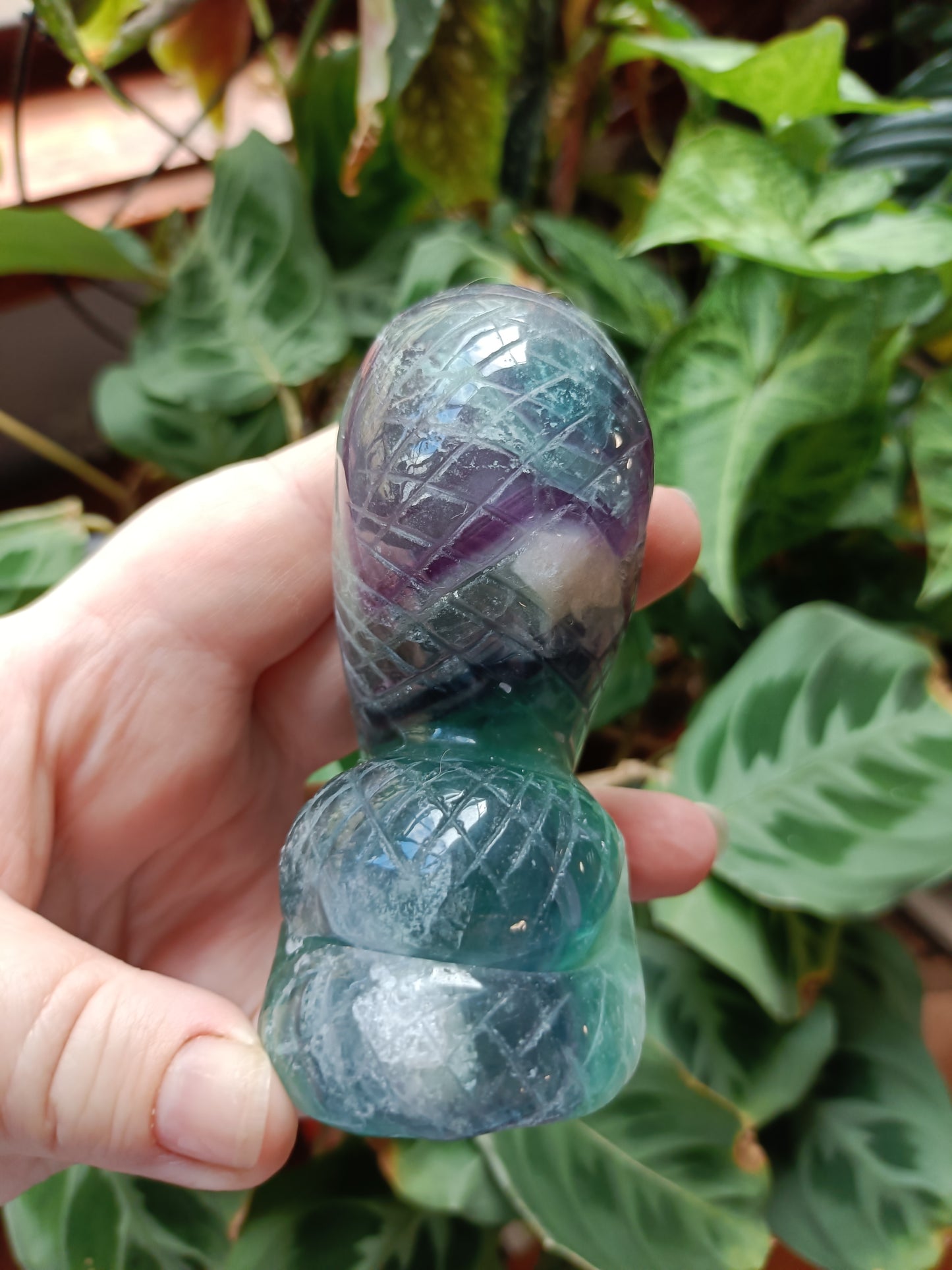 Rainbow Fluorite Cobra - 360g
