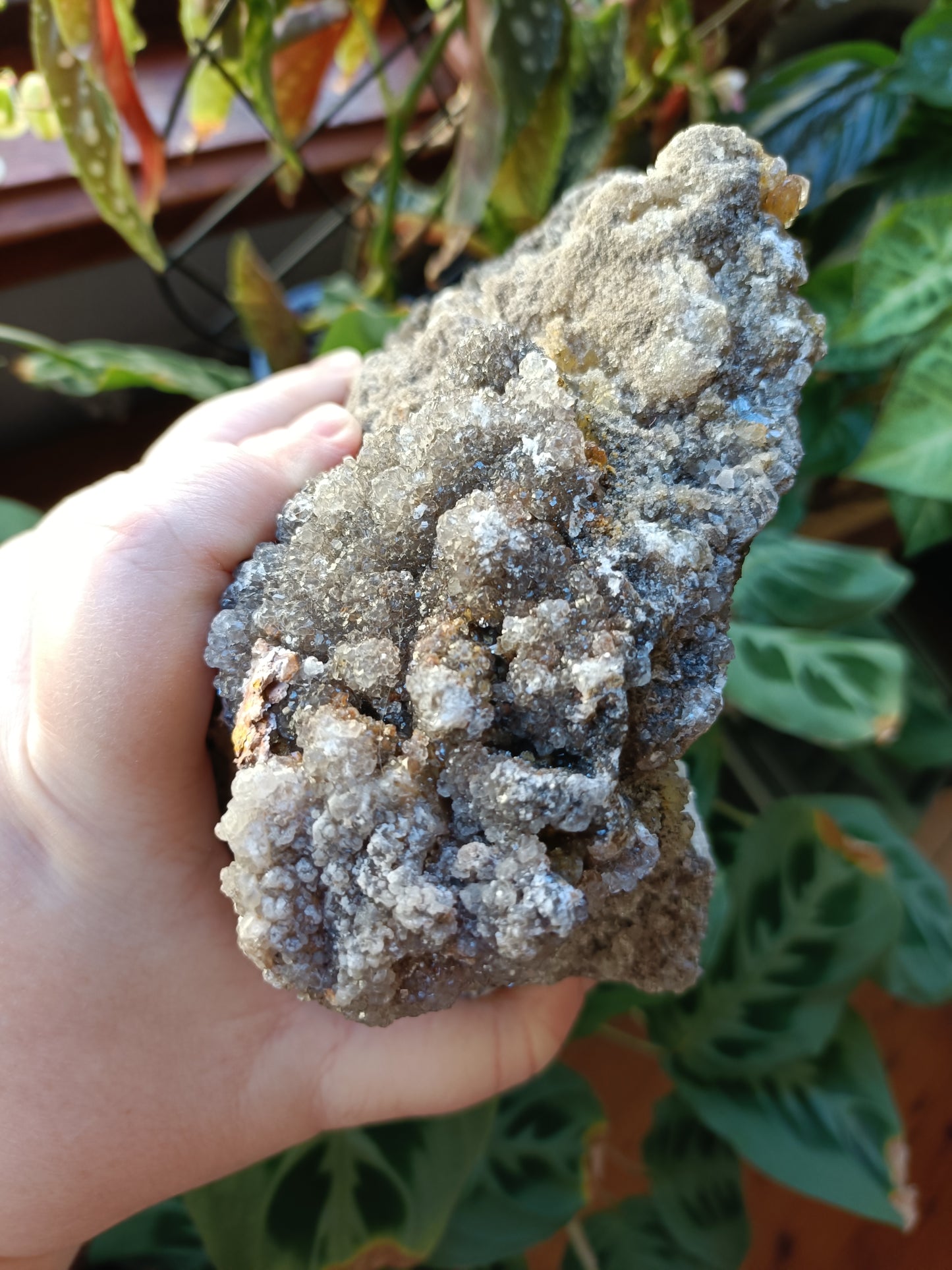 Green Sugar Fluorite and Quartz Specimen - 2558g (3.01kg including stand)