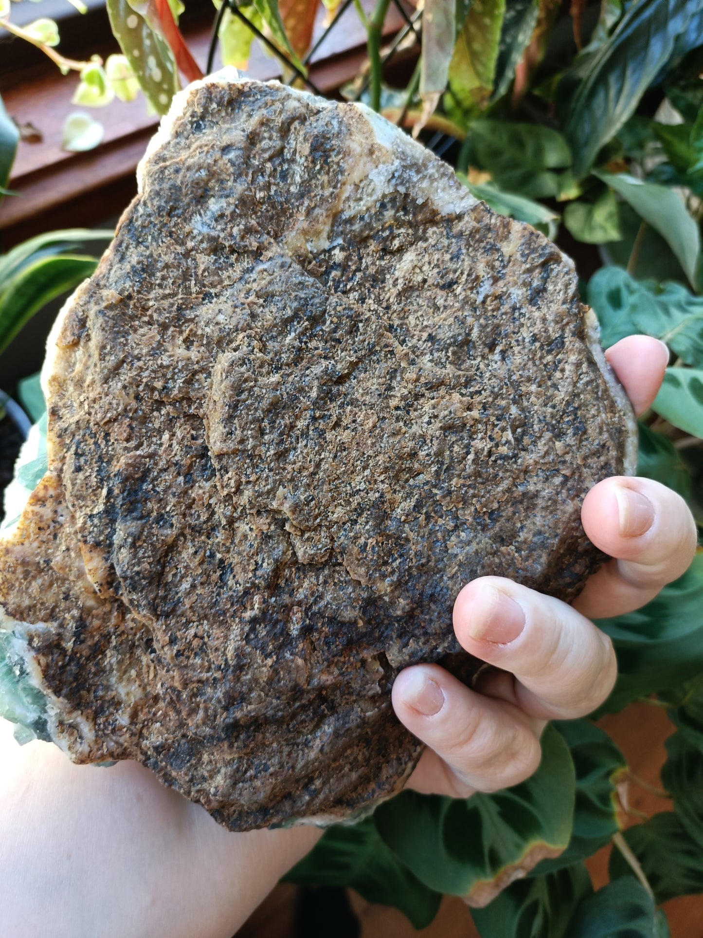 Green Sugar Fluorite and Quartz Specimen - 2369g (2.72kg including stand)