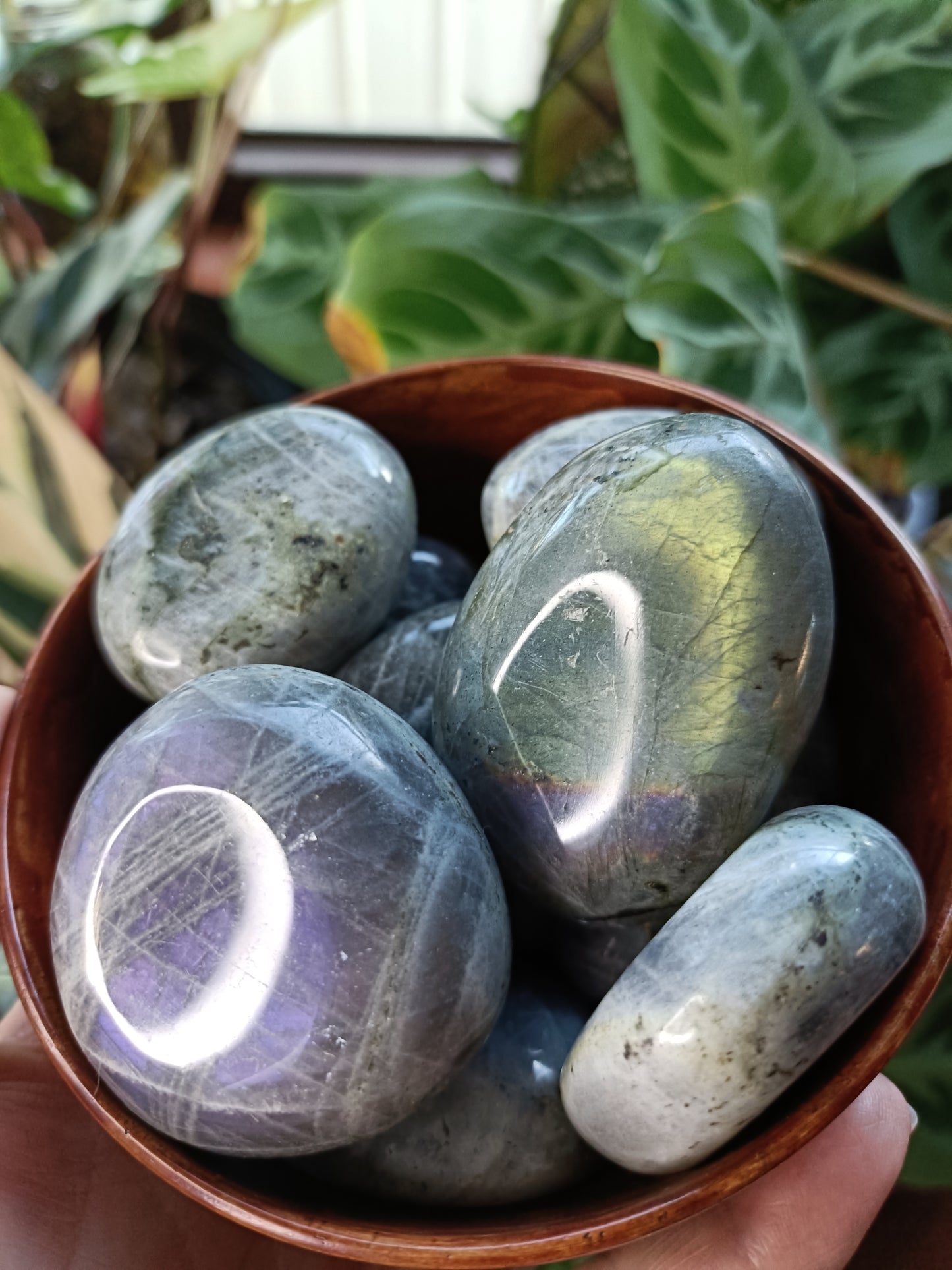 Purple Labradorite Palm Stone - 40-80g