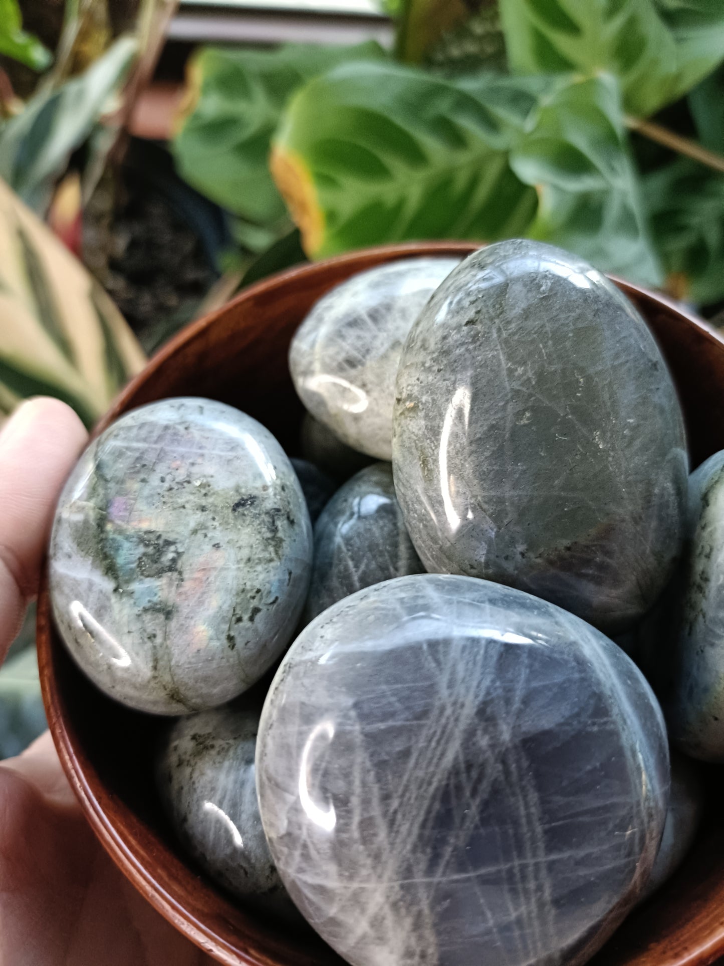 Purple Labradorite Palm Stone - 40-80g