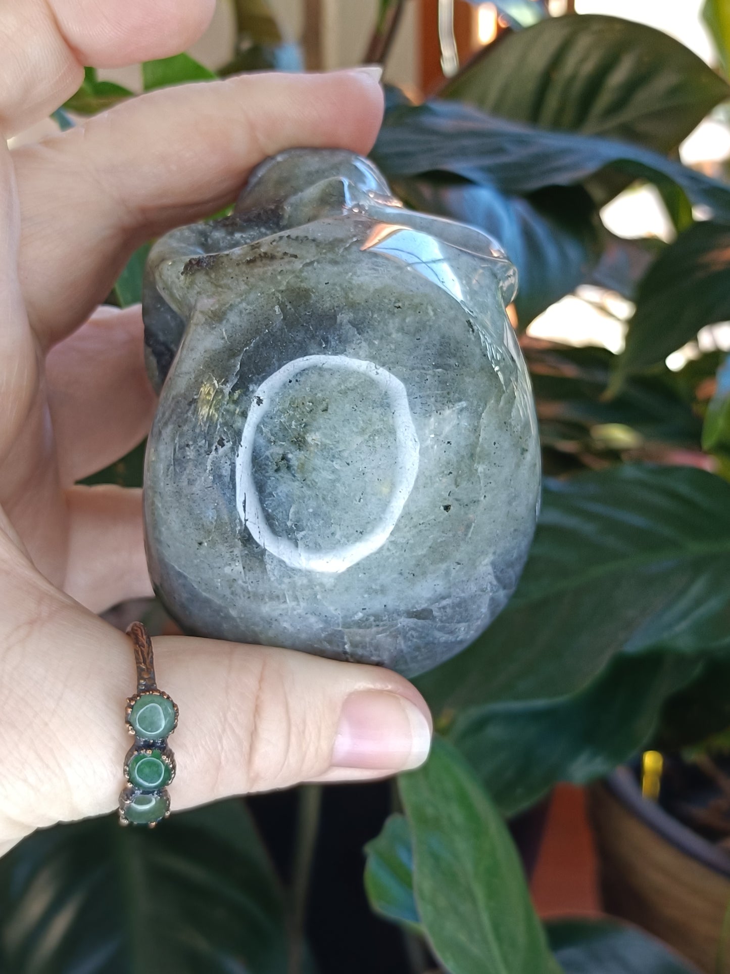 Labradorite Skull Carving - 468g