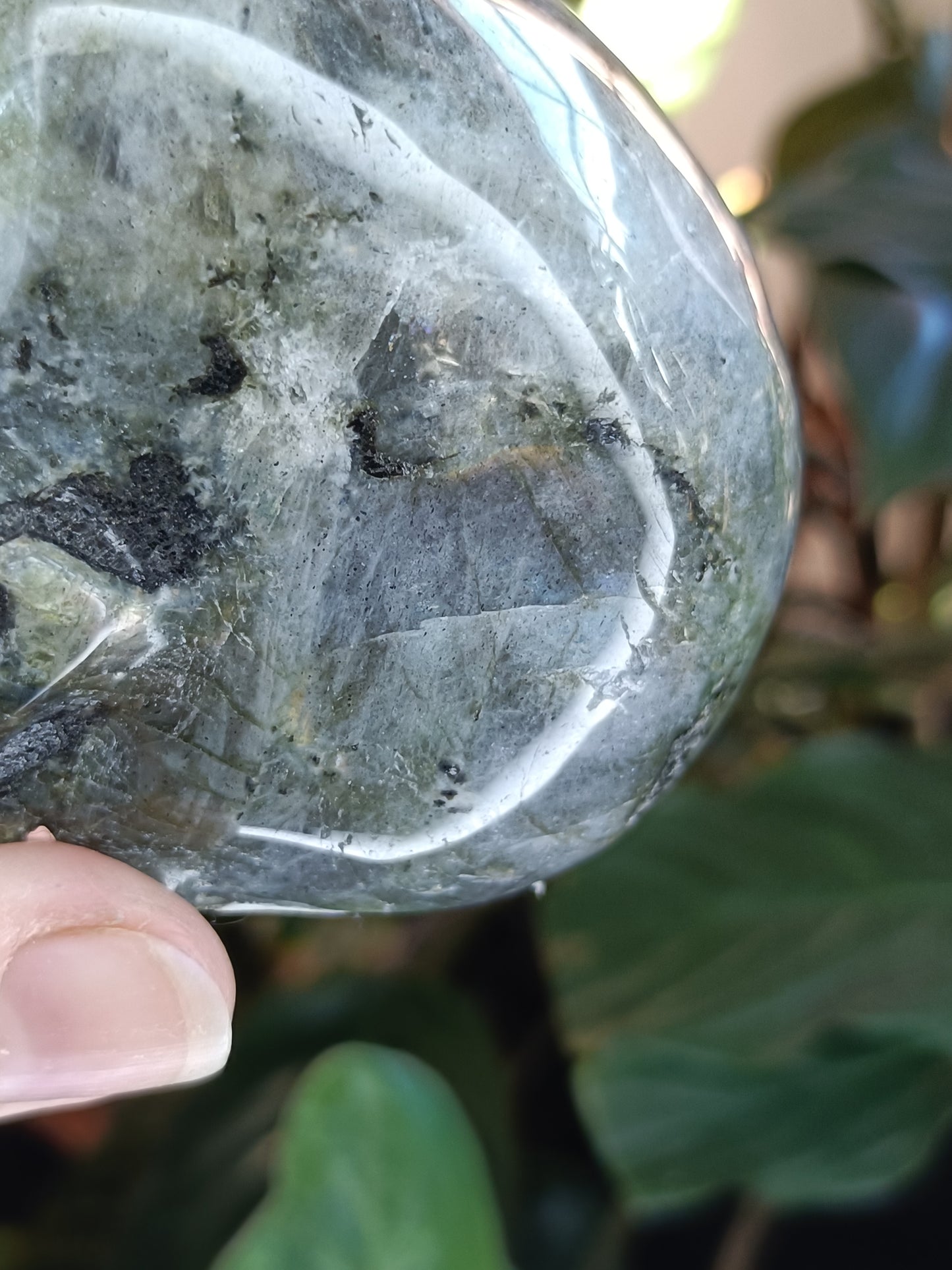Labradorite Skull Carving - 468g