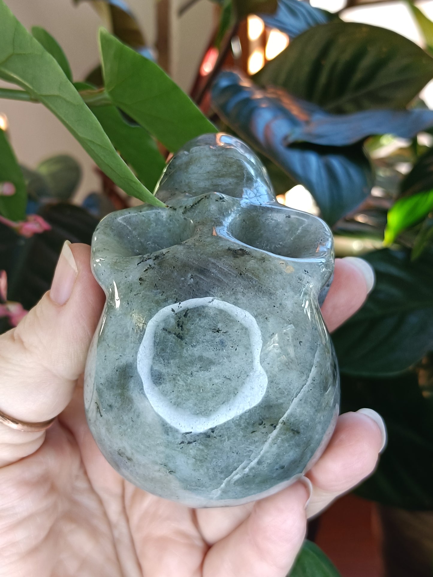 Labradorite Skull Carving - 473g