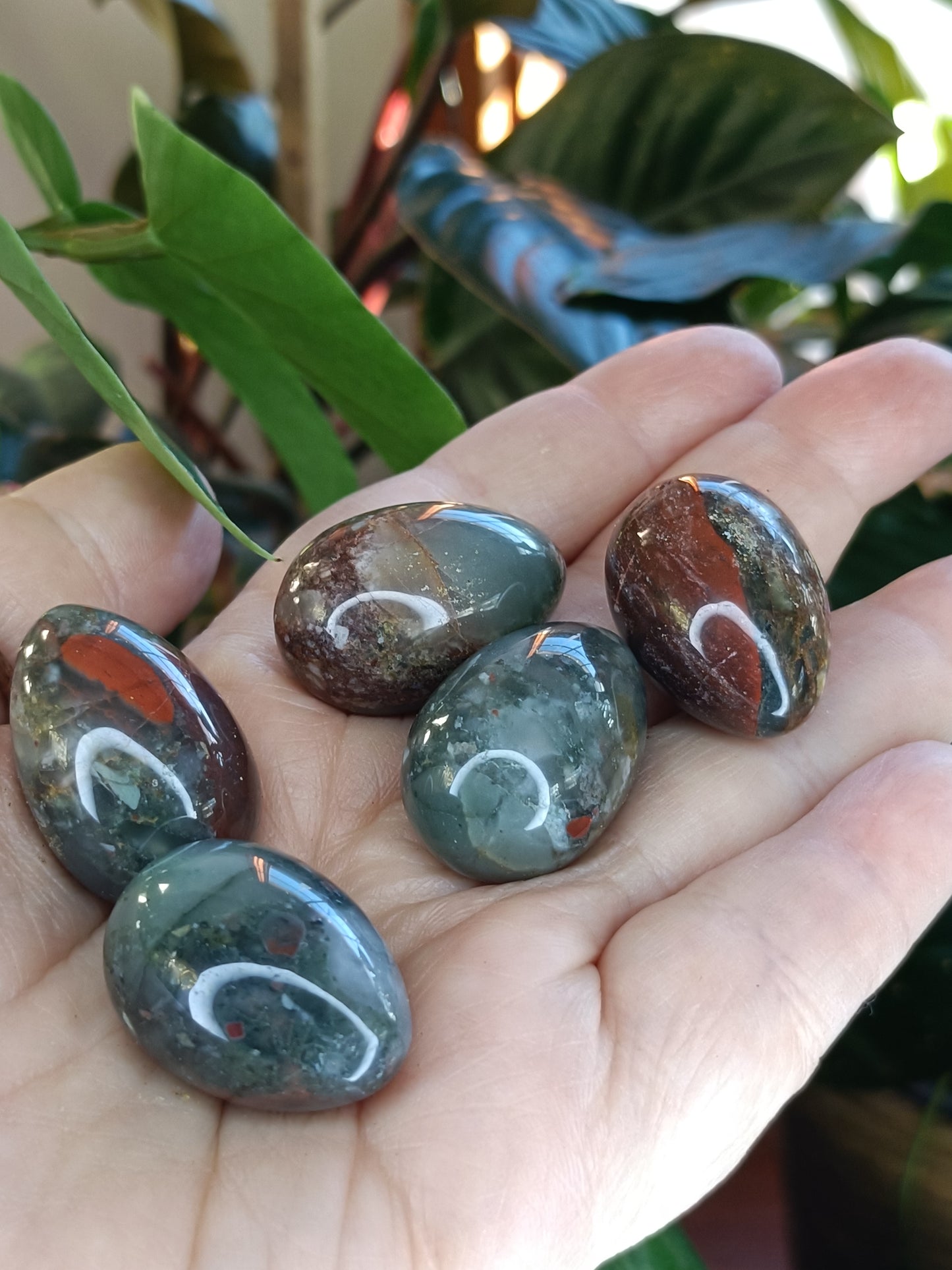 African Bloodstone SMALL Egg Carving - 15-25g