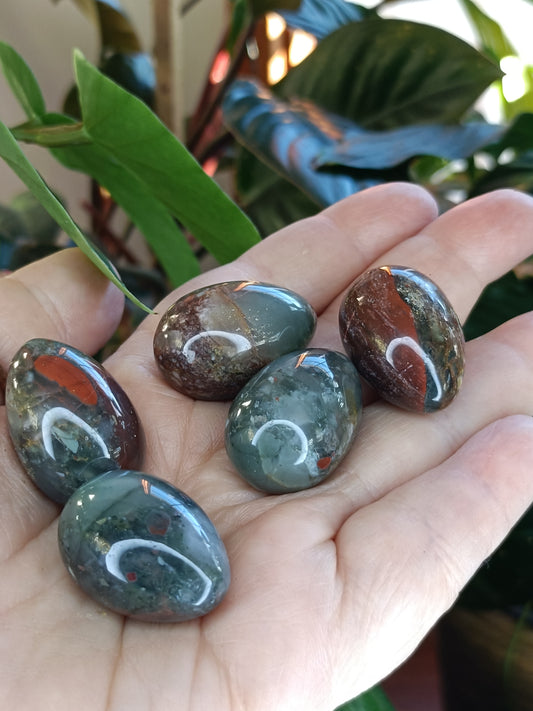 African Bloodstone SMALL Egg Carving - 15-25g