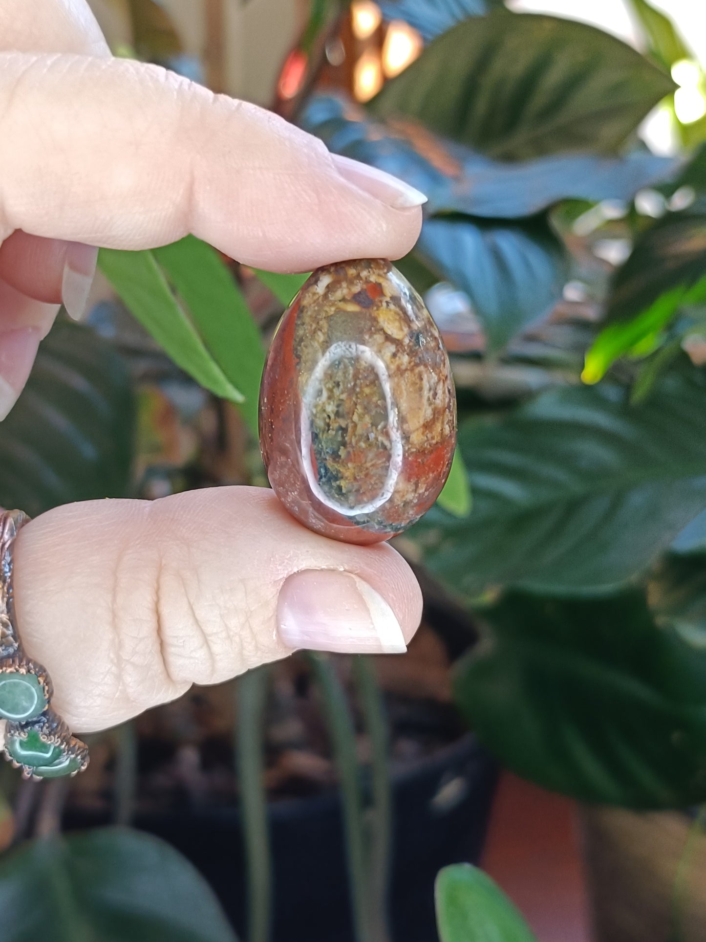 African Bloodstone SMALL Egg Carving - 15-25g