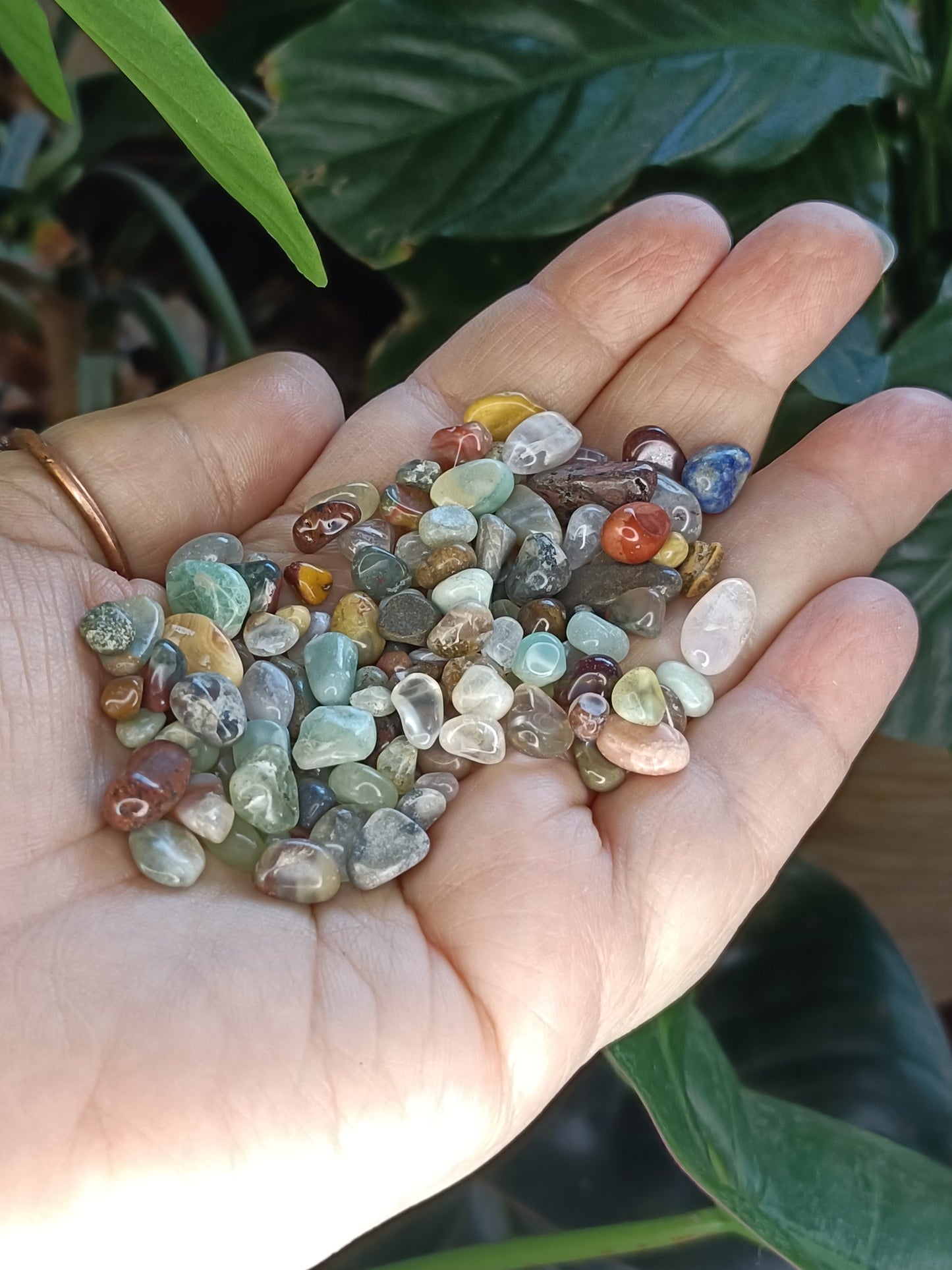 Mixed Material Polished Gemstone Chips - 50g