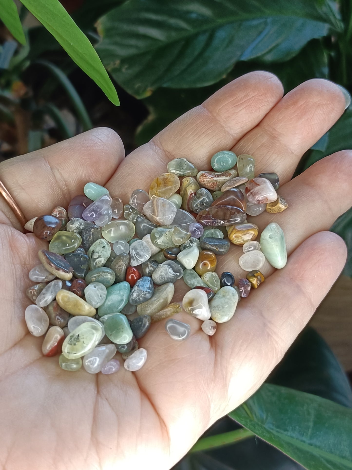 Mixed Material Polished Gemstone Chips - 50g