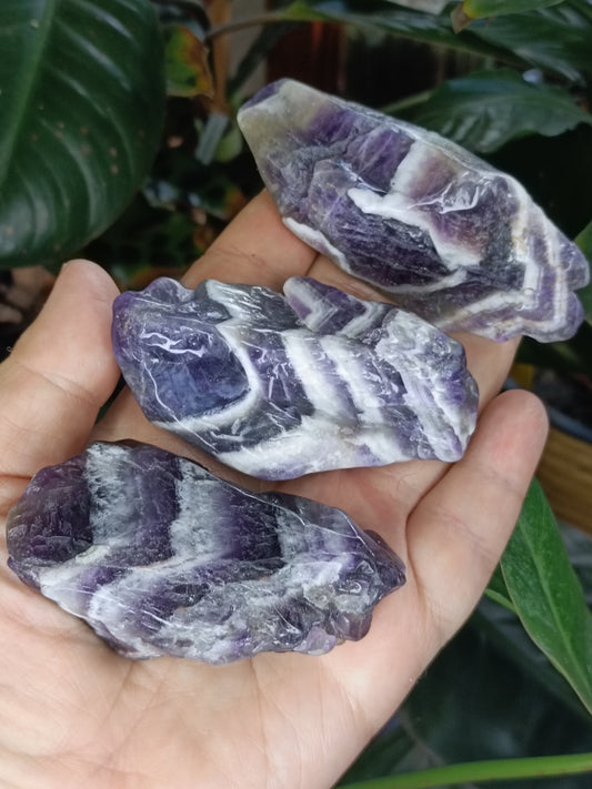Chevron Amethyst Rough Points - 30-120g