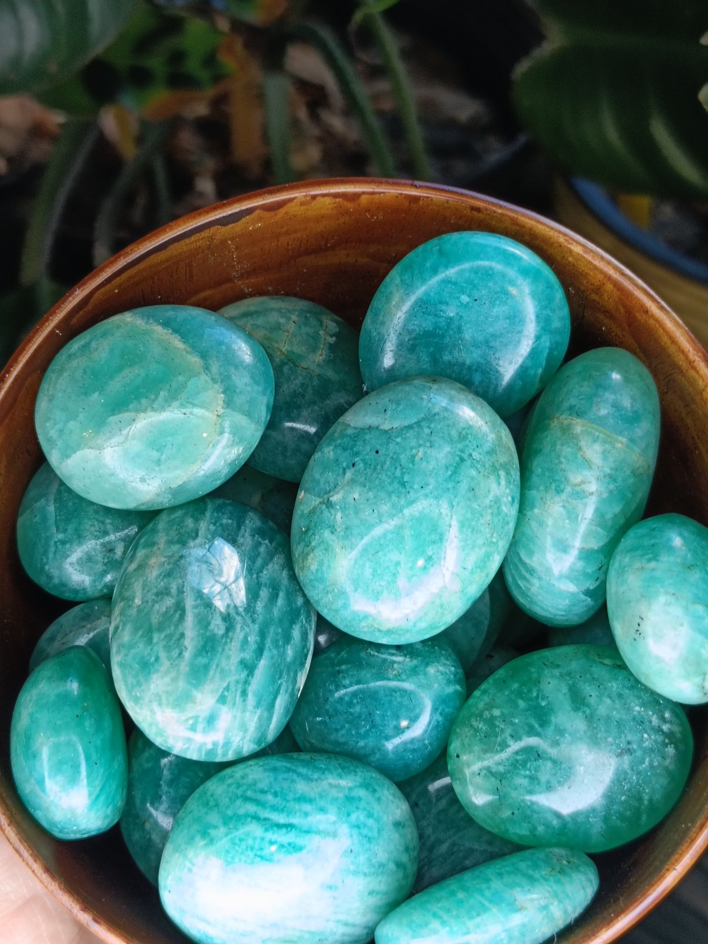 Dark Green Amazonite Tumbles - 50g