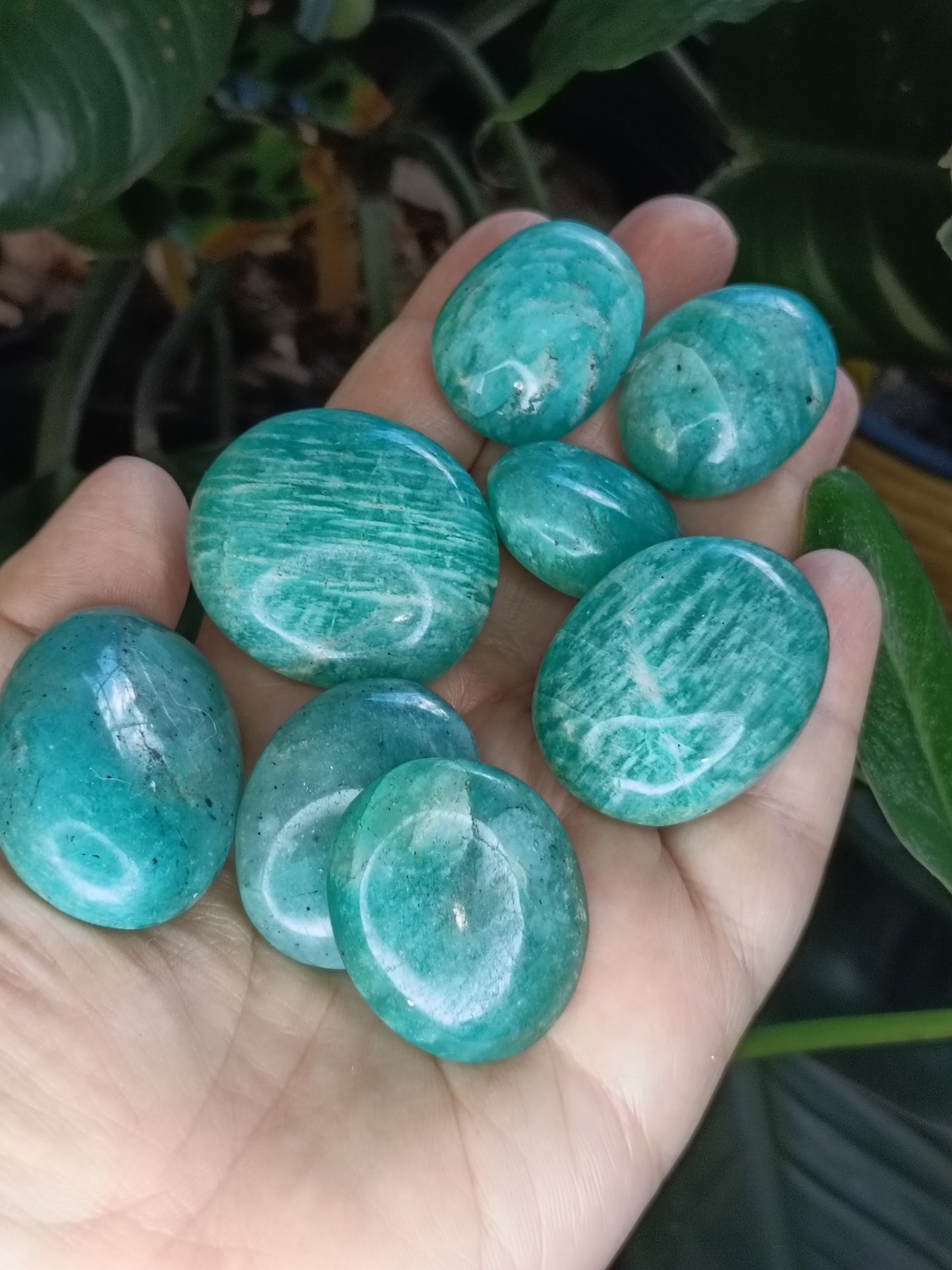 Dark Green Amazonite Tumbles - 50g