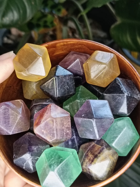 Mixed Fluorite Polygon Dice - 10-20g