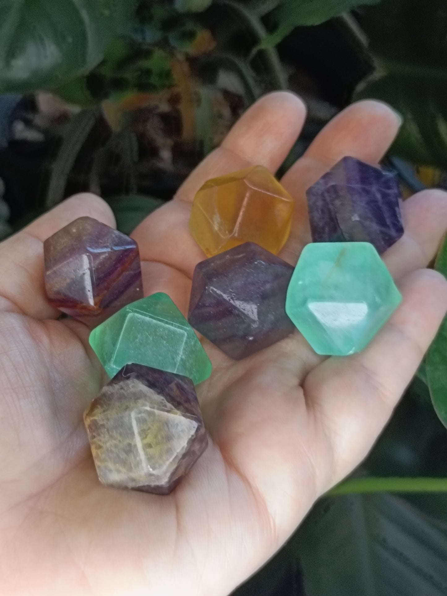Mixed Fluorite Polygon Dice - 10-20g